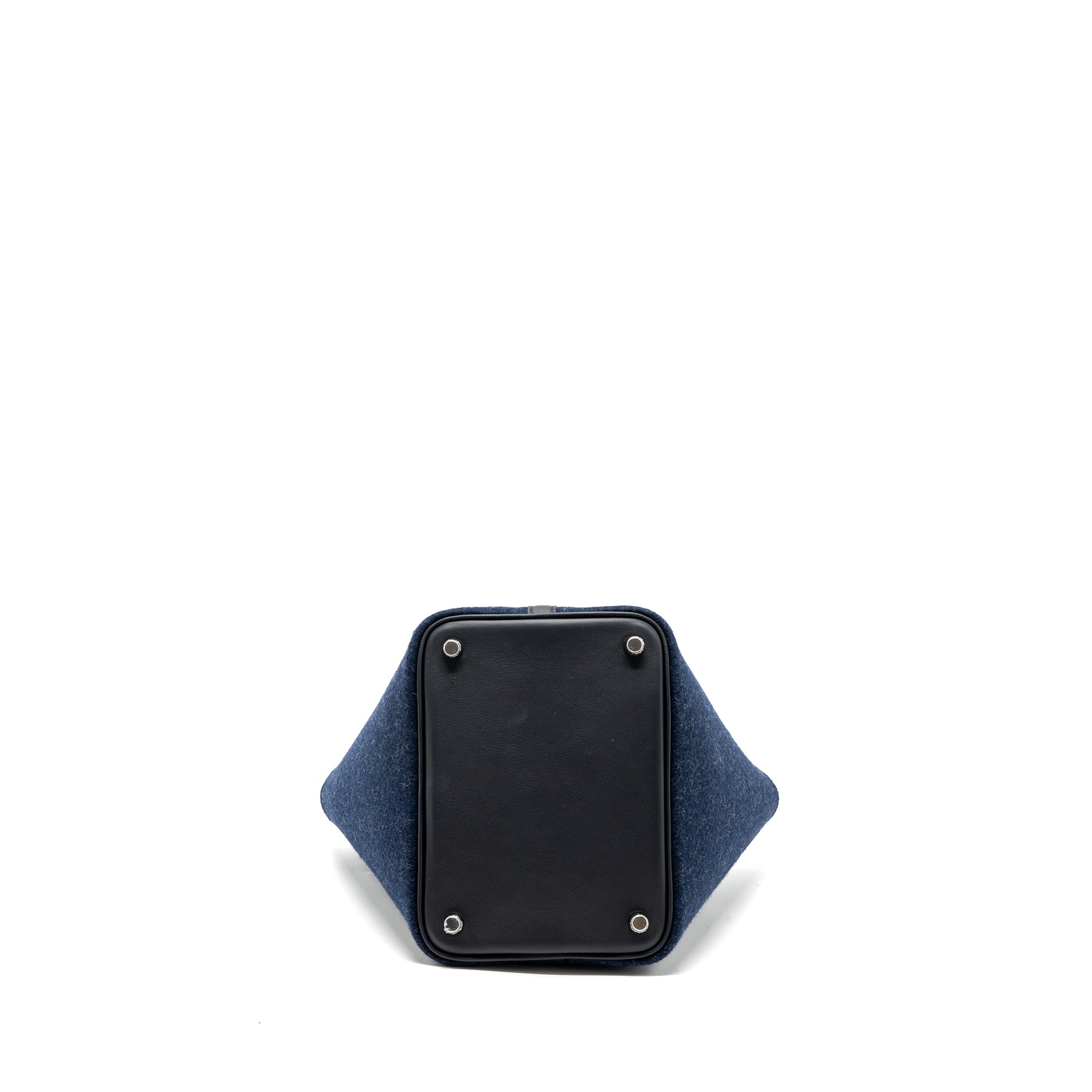 HERMES PICOTIN 18 FELT LOCK BAG BLUE NUIT / CABAN SHW
