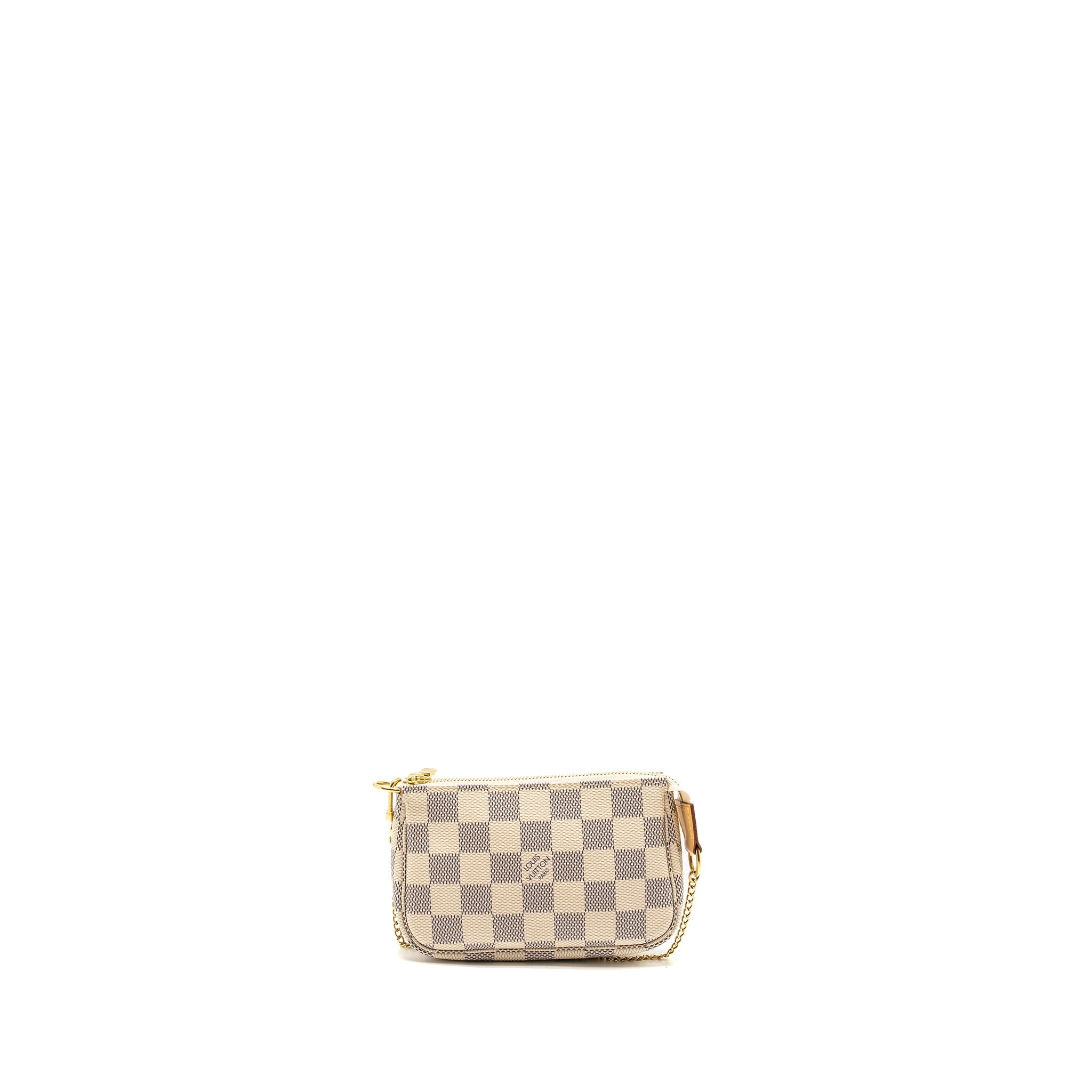 LOUIS VUITTON MINI POCHETTE ACCESSORIES DAMIER AZUR CANVAS GHW
