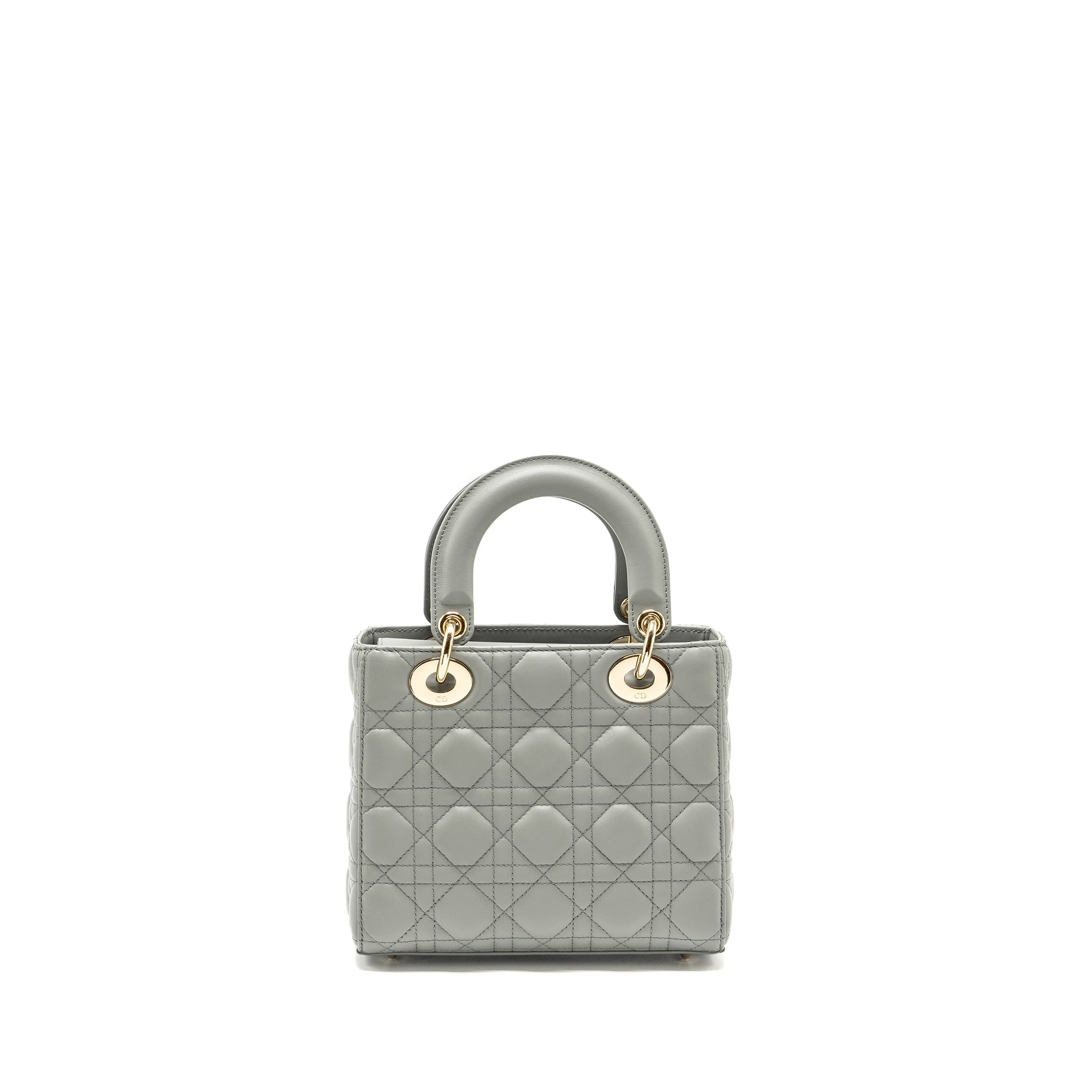 DIOR MY ABC DIOR SMALL LADY DIOR LAMBSKIN STONE GREY LGHW