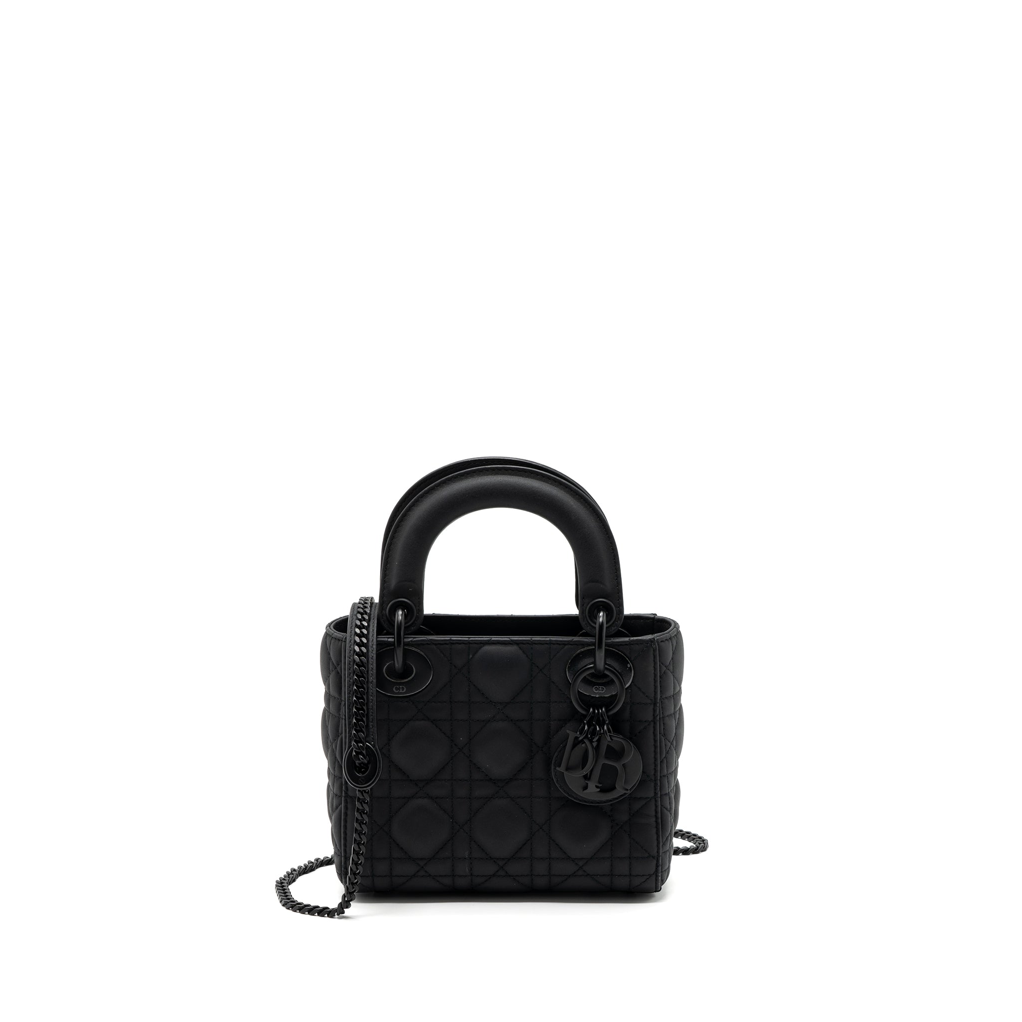 DIOR MINI LADY DIOR CALFSKIN SO BLACK