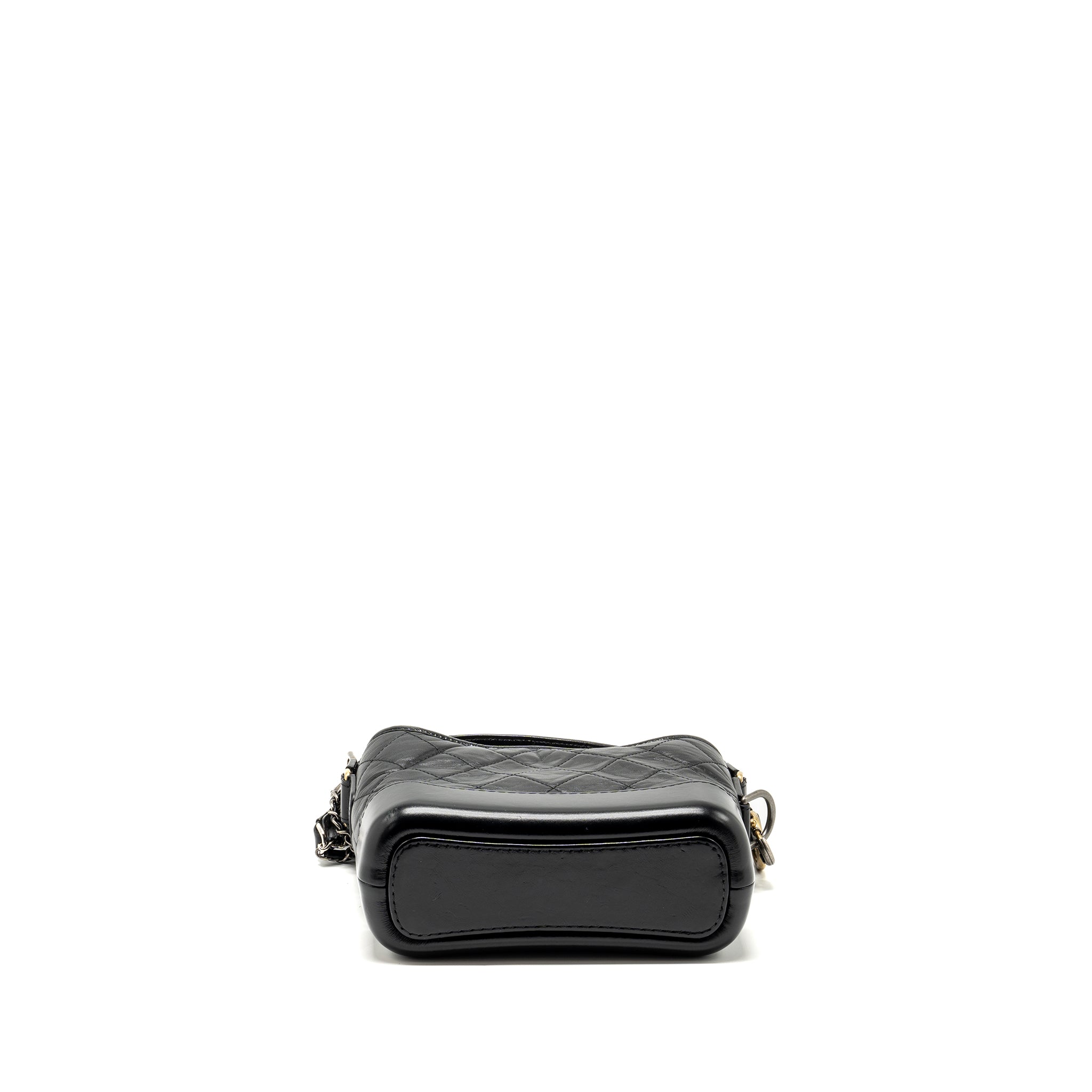 CHANEL SMALL HANDLE GABRIELLE HOBO BAG CALFSKIN BLACK MULTICOLOUR HARDWARE