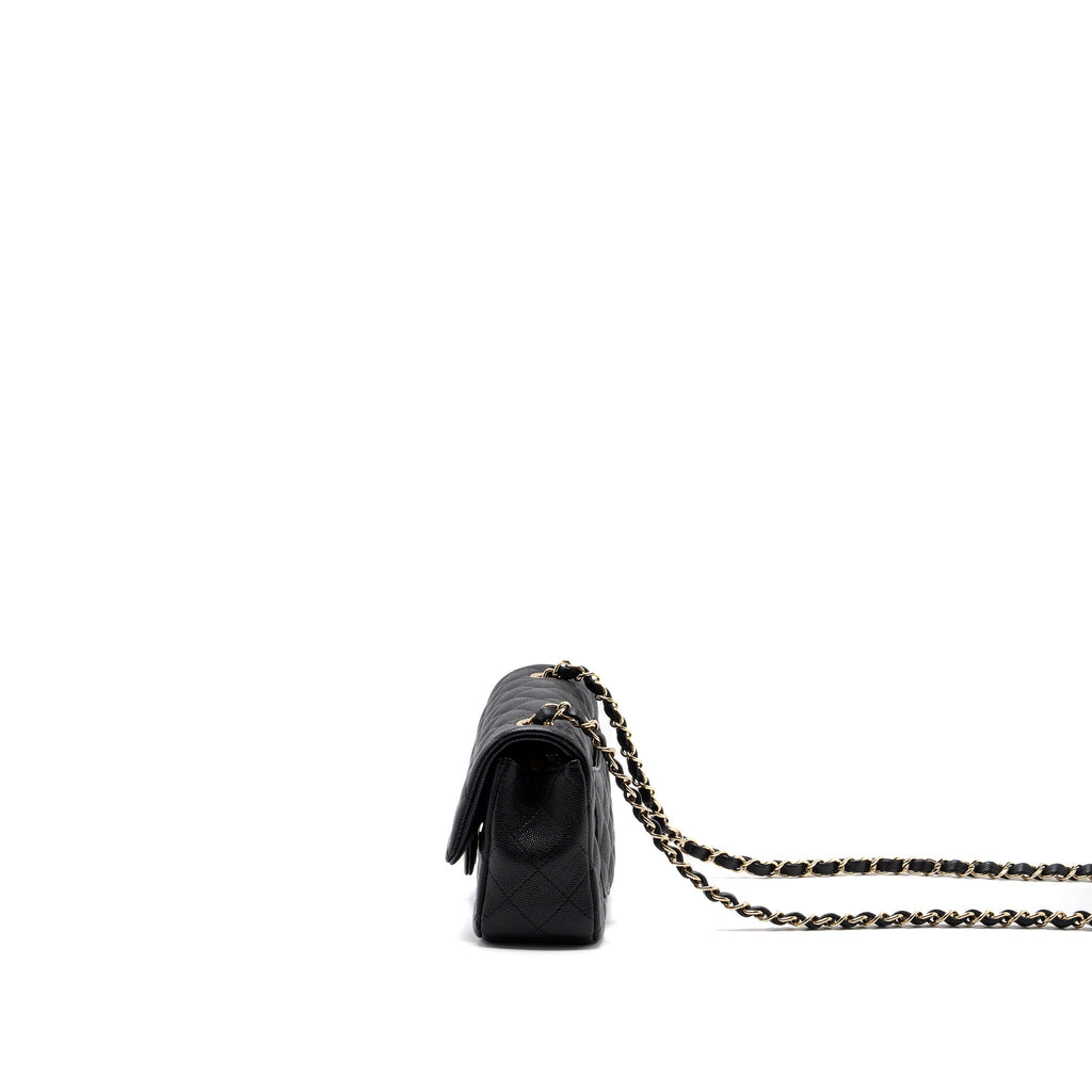 CHANEL CLASSIC MINI RECTANGULAR FLAP BAG CAVIAR BLACK GHW