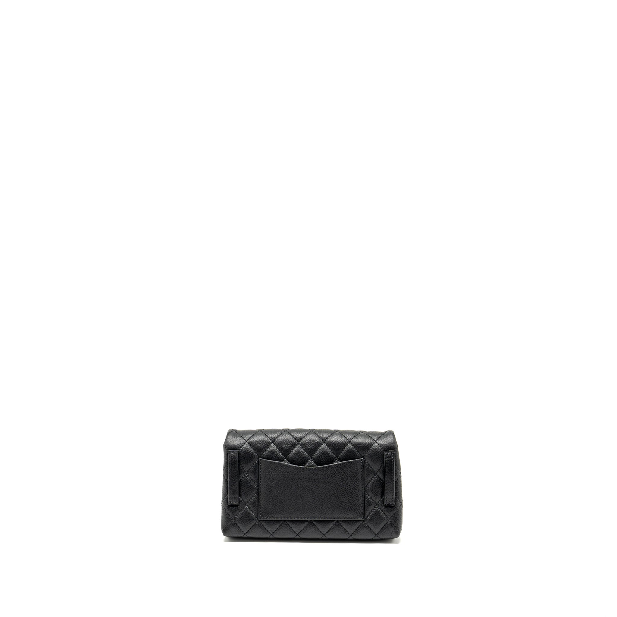 CHANEL 2.55 REISSUE BELT BAG GRAINED CALFSKIN BLACK SHW