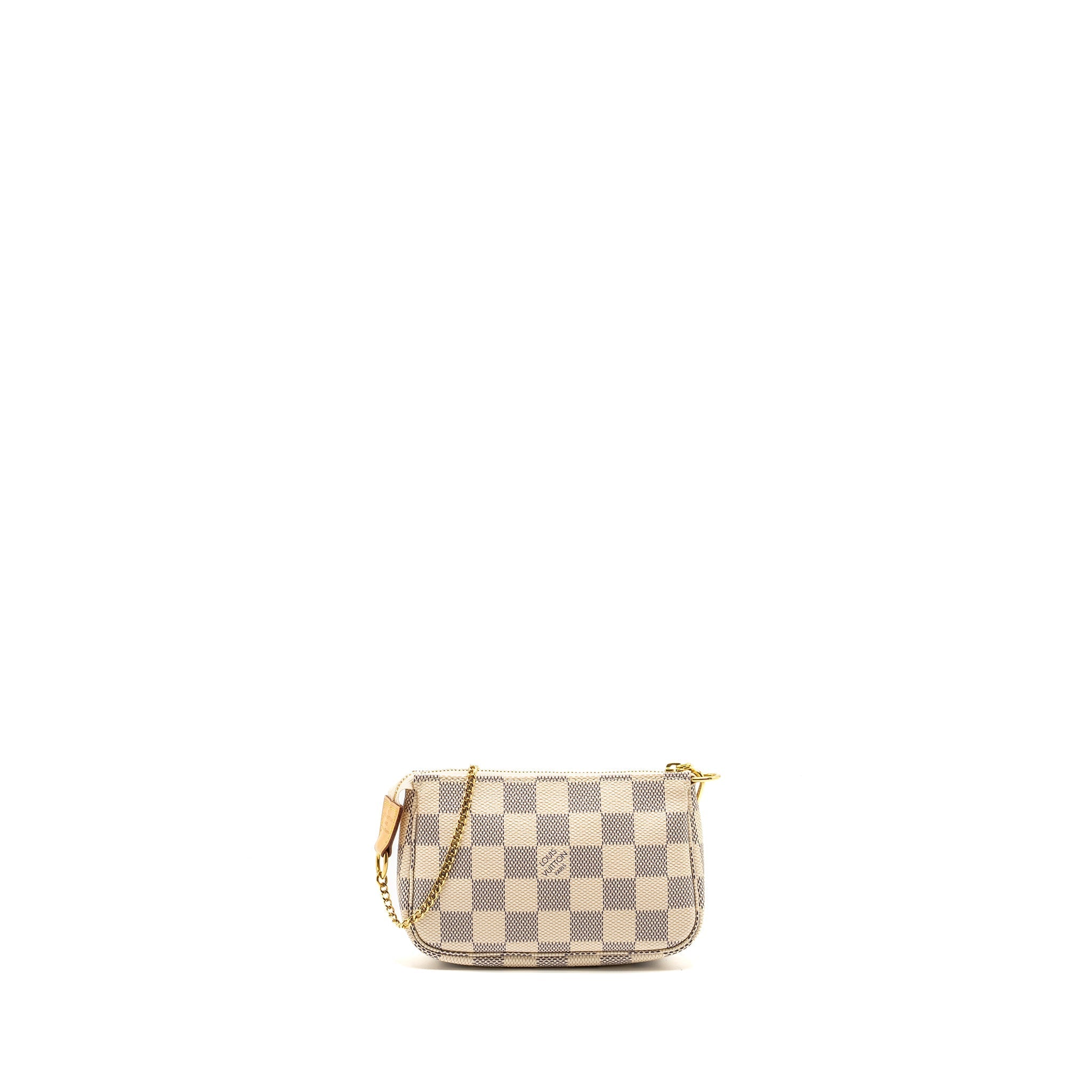 LOUIS VUITTON MINI POCHETTE ACCESSORIES DAMIER AZUR CANVAS GHW