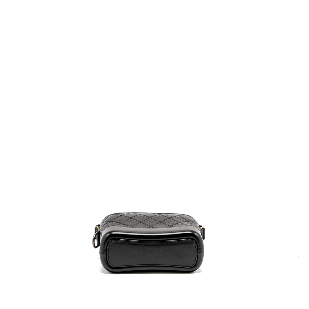CHANEL SMALL GABRIELLE HOBO BAG AGED CALFSKIN BLACK MULTICOLOUR HARDWARE