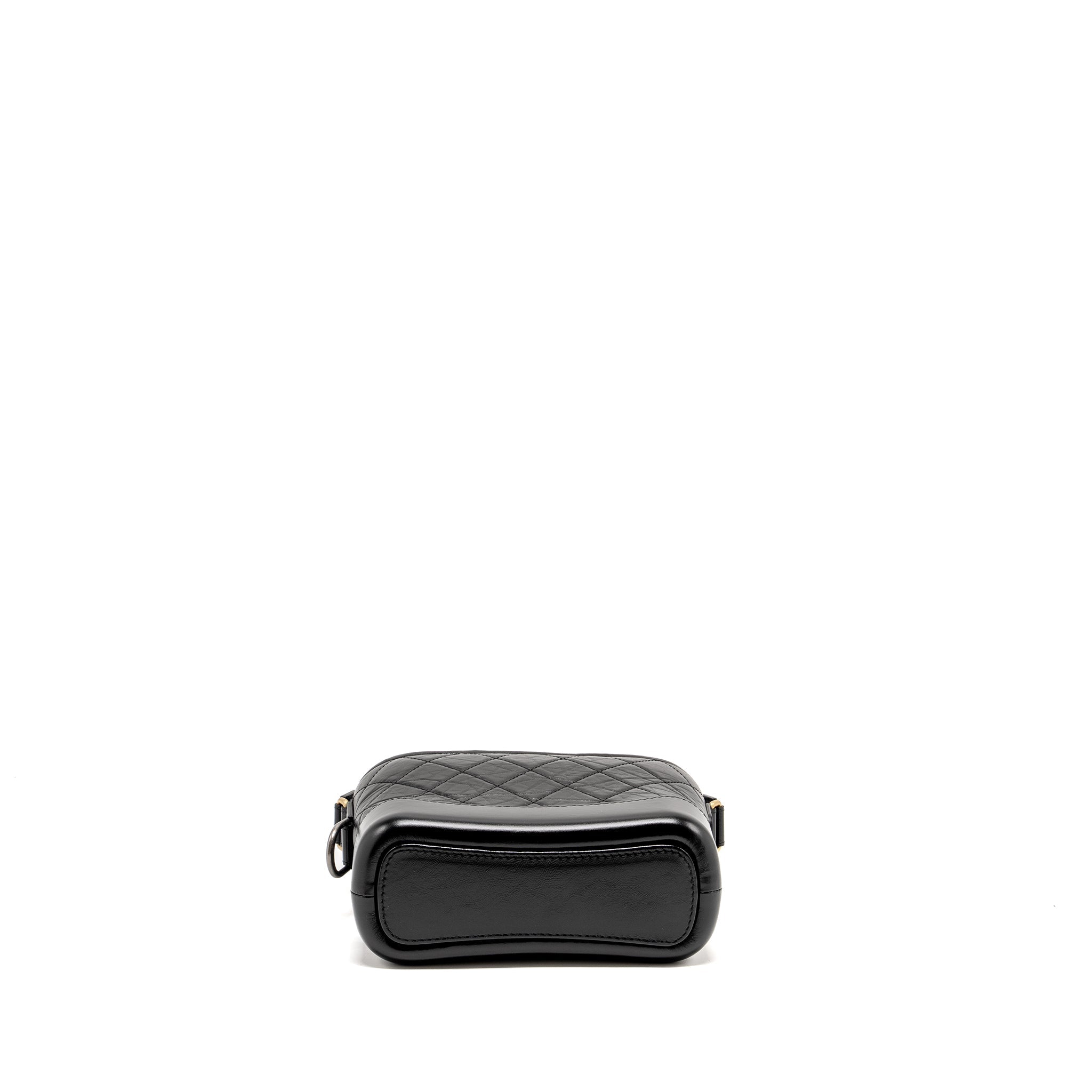 CHANEL SMALL GABRIELLE HOBO BAG AGED CALFSKIN BLACK MULTICOLOUR HARDWARE
