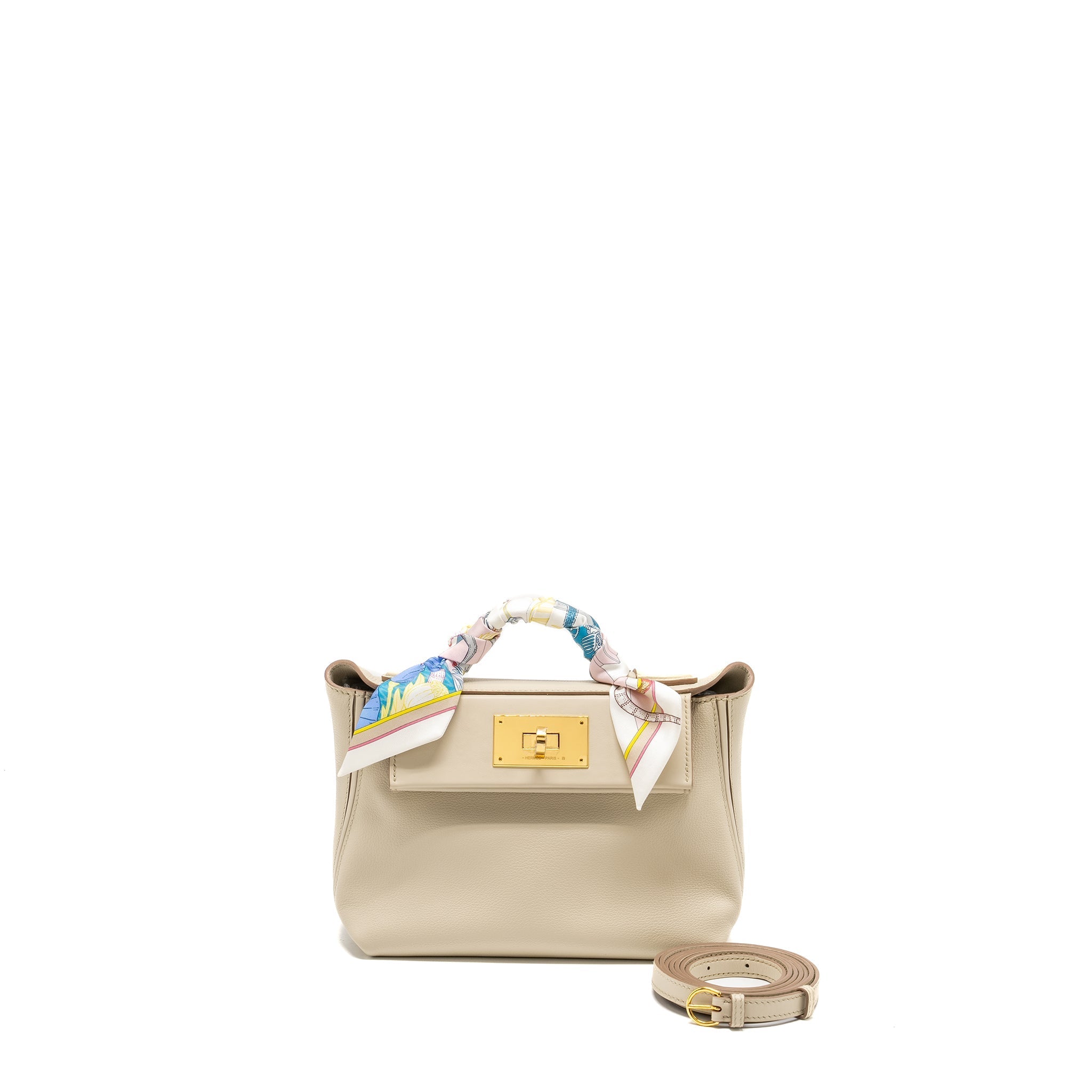 HERMES MINI 24/24 2424-21 BAG EVERCOLOR/ SWIFT BETON GHW