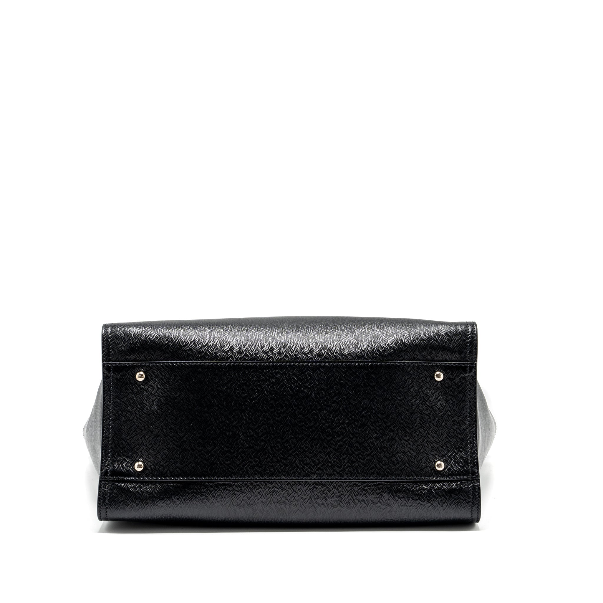 CHANEL DEAUVILLE STUDDED TOTE BAG CAVIAR BLACK SHW