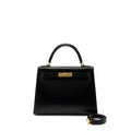 HERMES KELLY 28 BOX CALFSKIN BLACK GHW