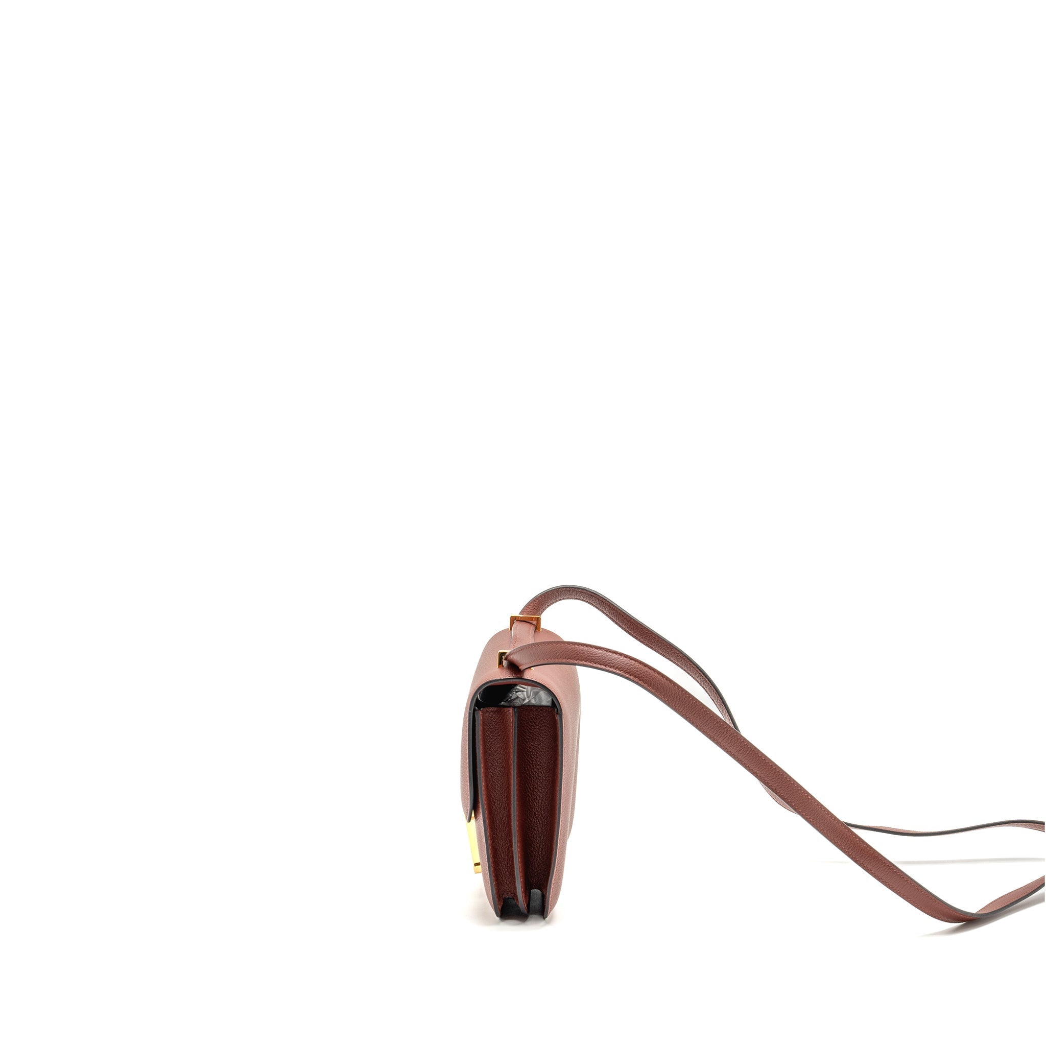 HERMES MINI CONSTANCE EVERCOLOR ROUGE H GHW