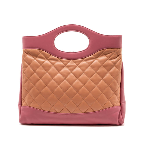 CHANEL LARGE 31 BAG CALFSKIN PINK LGHW