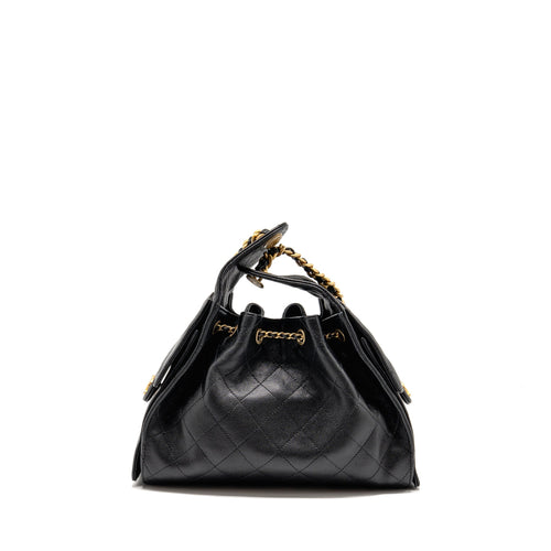 CHANEL SMALL 25 BAG CAVIAR BLACK GHW (MICROCHIP)