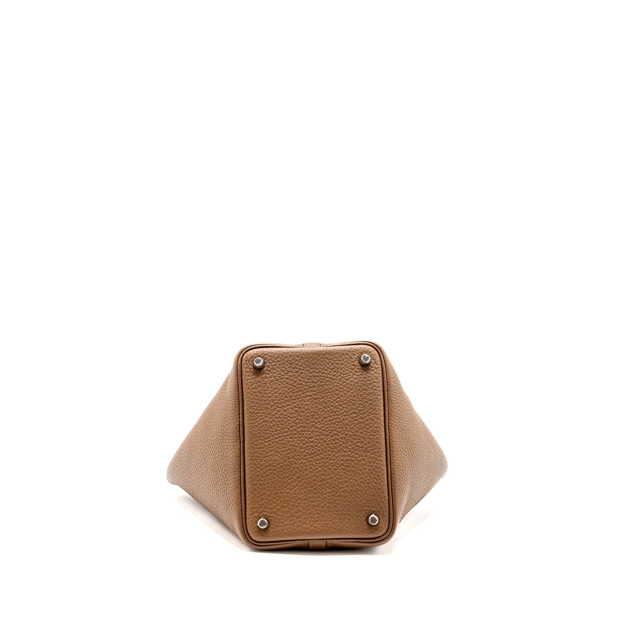 HERMES PICOTIN 18 LOCK BAG CLEMENCE ALEZAN / BISCUIT SHW