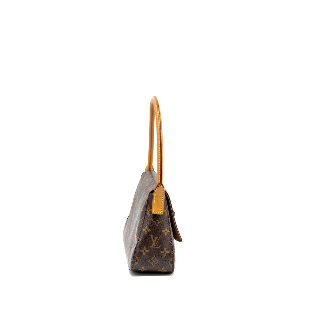 LOUIS VUITTON VINTAGE MINI LOOPING SHOULDER BAG MONOGRAM CANVAS GHW