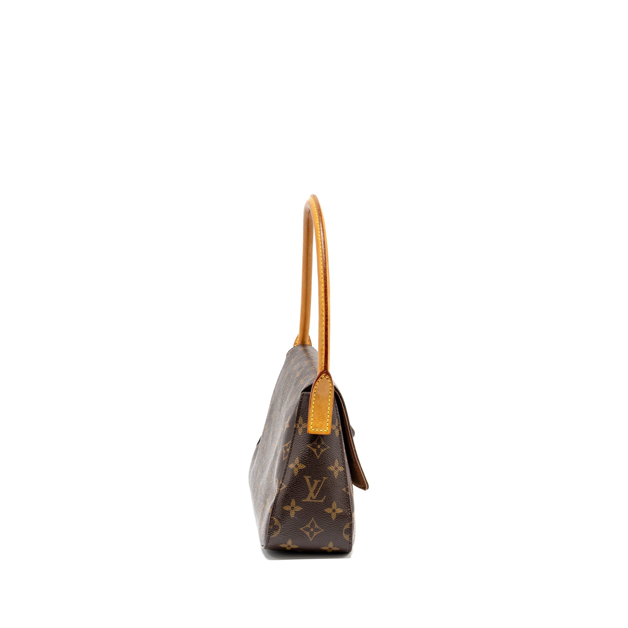 LOUIS VUITTON VINTAGE MINI LOOPING SHOULDER BAG MONOGRAM CANVAS GHW