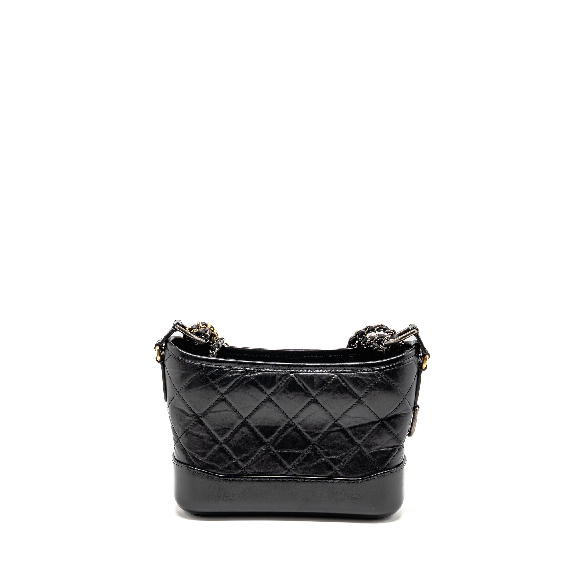 CHANEL SMALL GABRIELLE HOBO BAG CALFSKIN BLACK MULTICOLOR HARDWARE