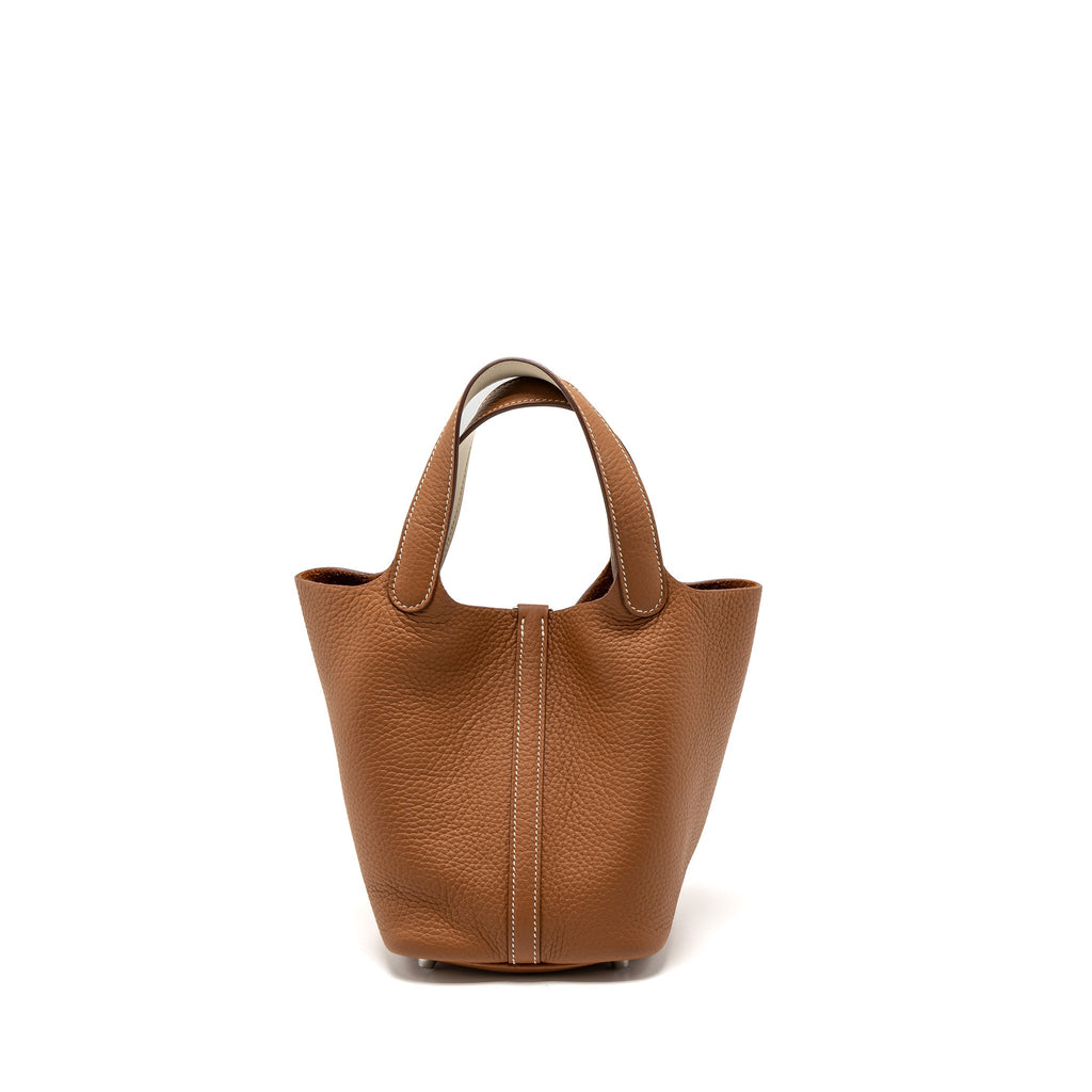 HERMES PICOTIN 18 LOCK BAG CLEMENCE GOLD/NATA SHW