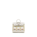 HERMES BIRKIN 20 FAUBOURG SNOW MATT ALLIGATOR / TOGO / EPSOM/ SWIFT BETON SHW