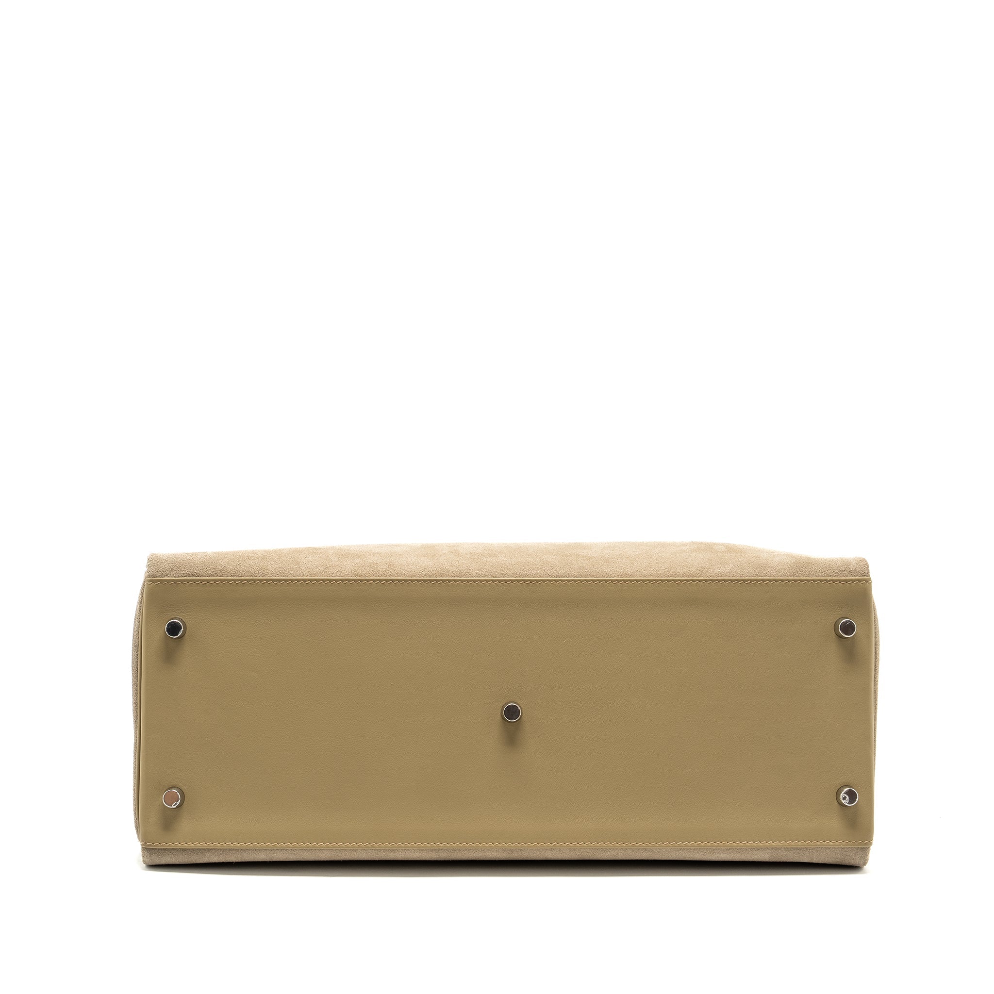 HERMES MAXI KELLY 42 GRIZZLY/SWIFT GRIS CAILLOU / BEIGE MARFA SHW