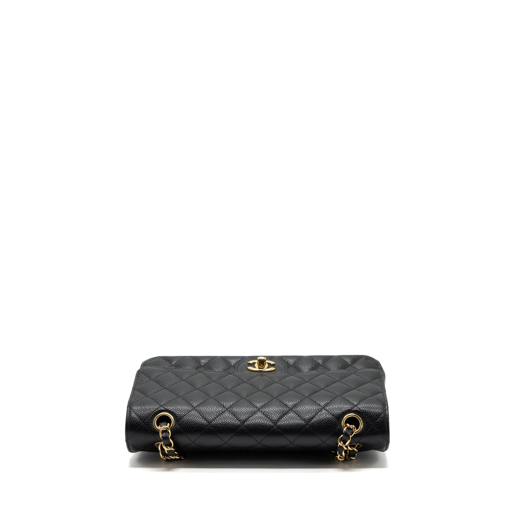 CHANEL MEDIUM CLASSIC DOUBLE FLAP BAG CAVIAR BLACK GHW