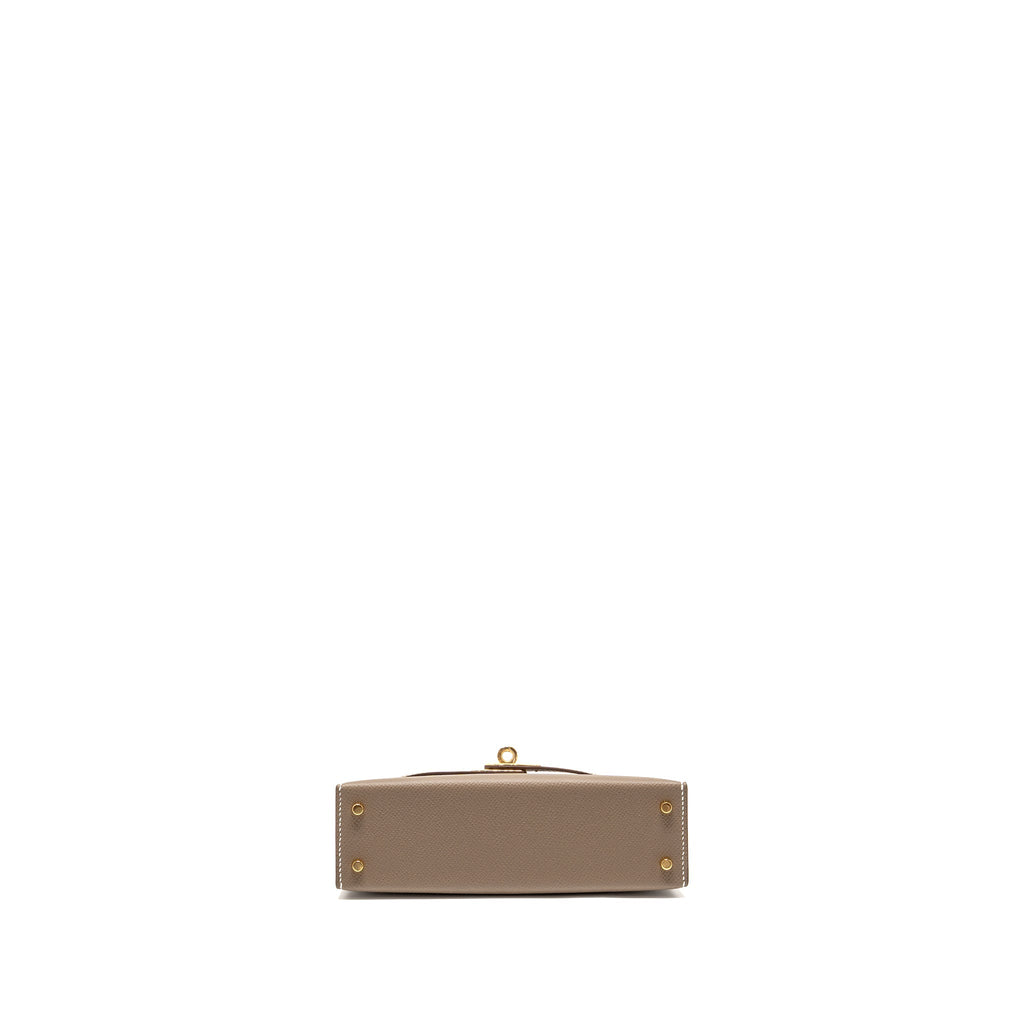 HERMES MINI KELLY II EPSOM ETOUPE GHW