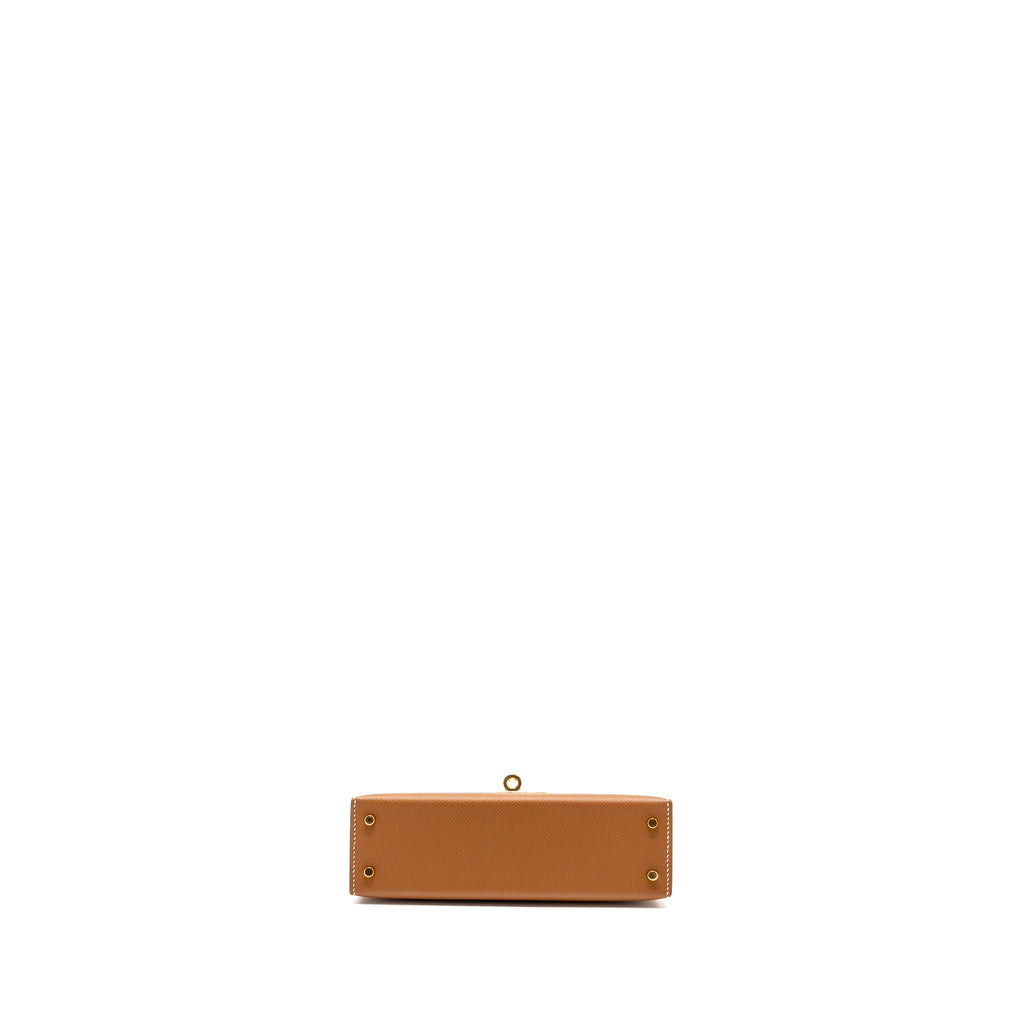 HERMES MINI KELLY EPSOM GOLD GHW