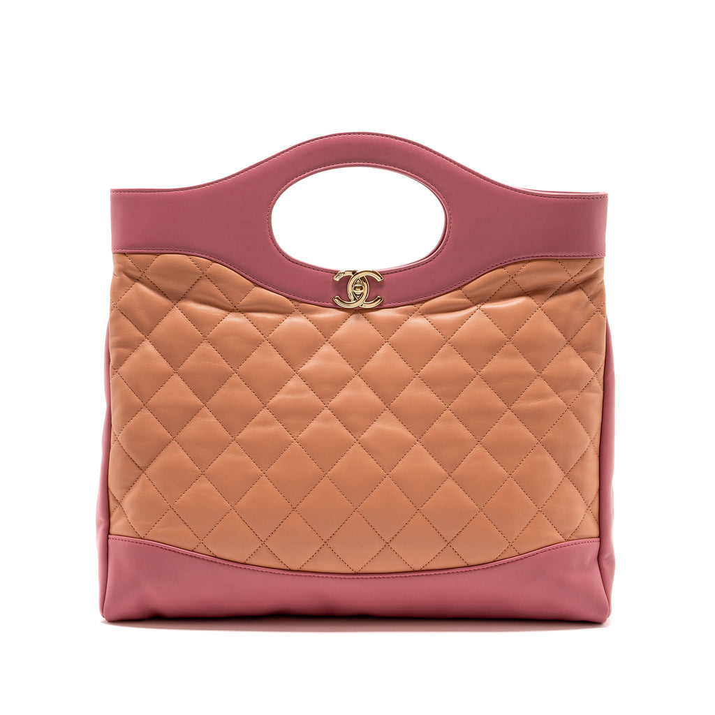 CHANEL LARGE 31 BAG CALFSKIN PINK LGHW