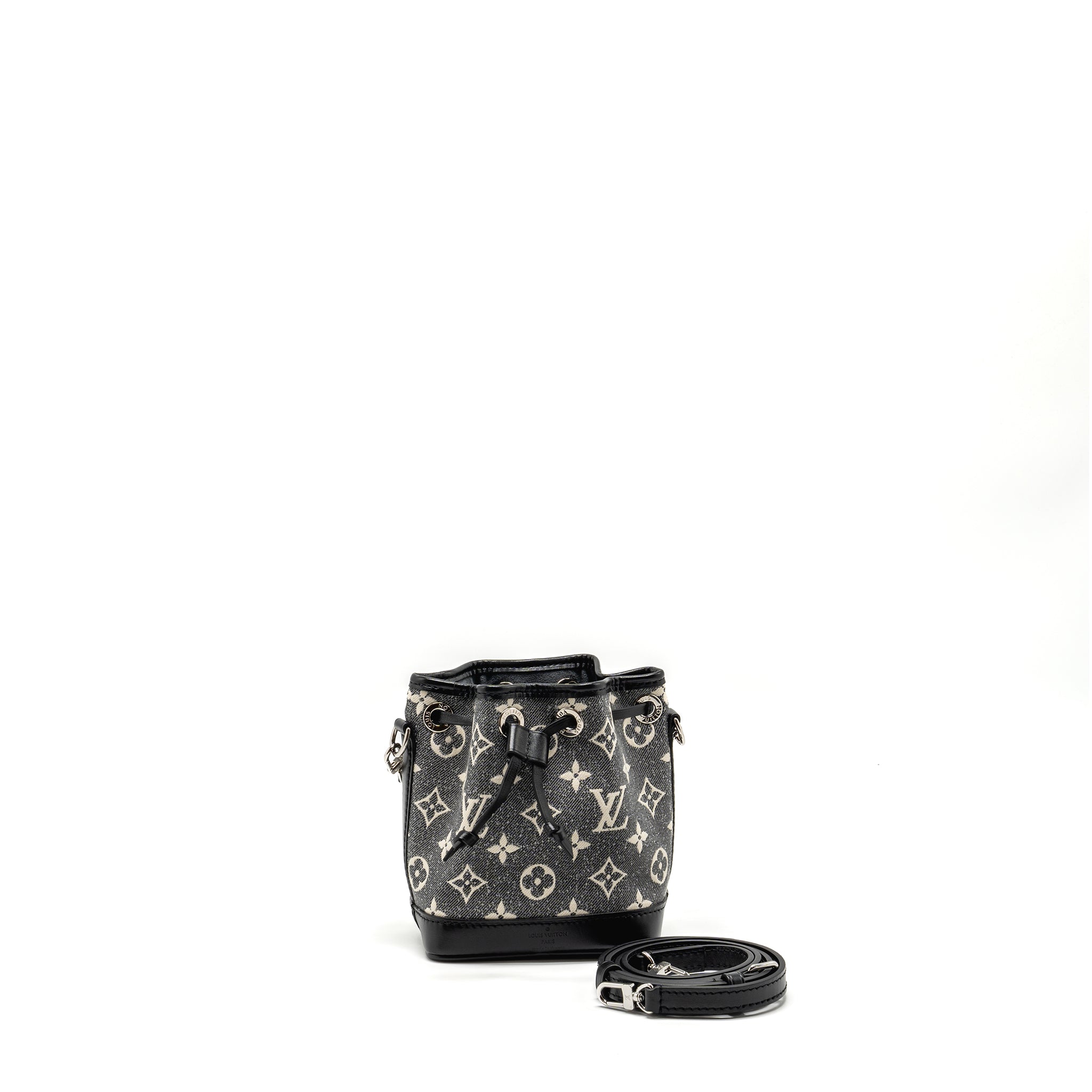 LOUIS VUITTON NANO NOE JACQUARD DENIM BLACK / MULTICOLOR SHW