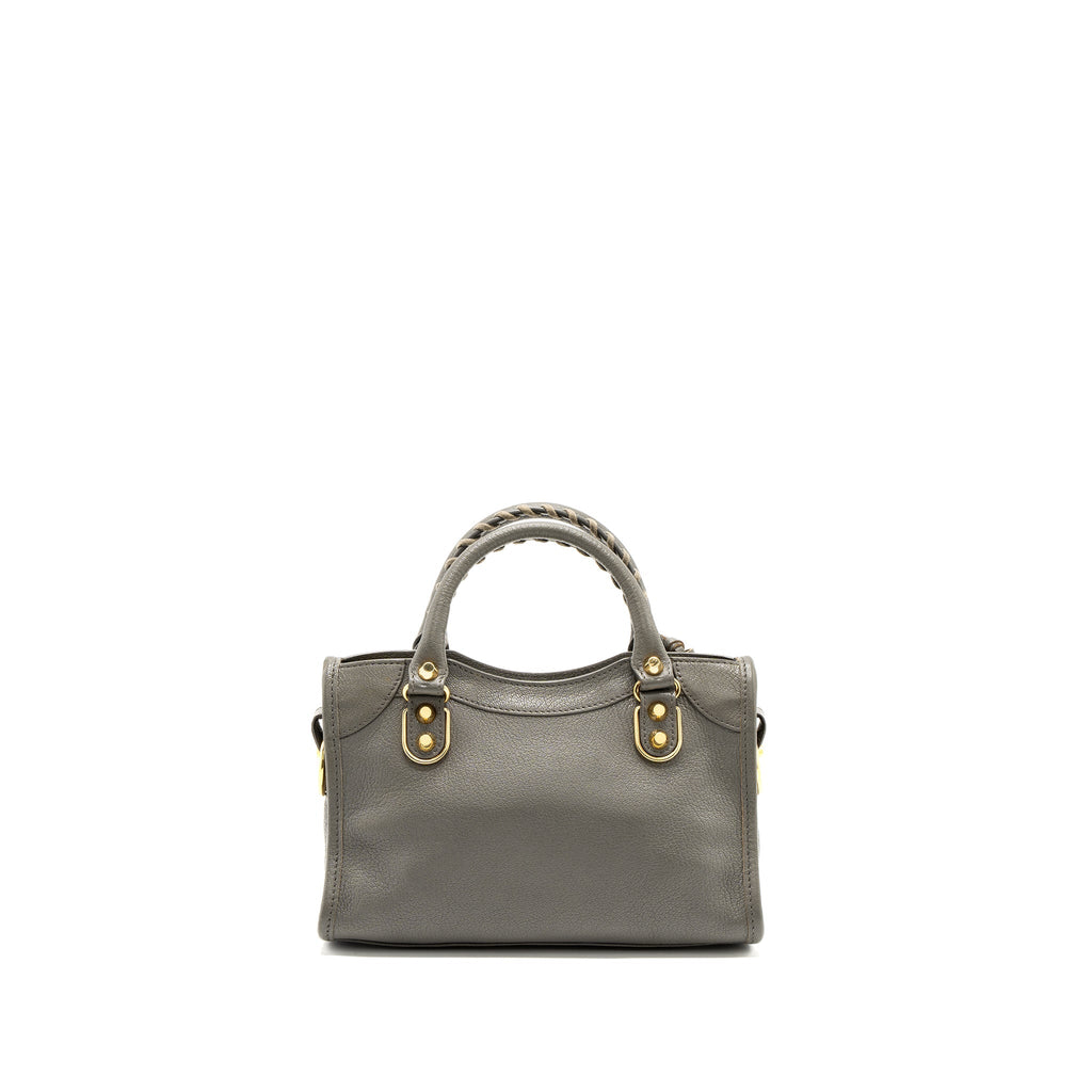 BALENCIAGA MINI CITY BAG GREY GHW