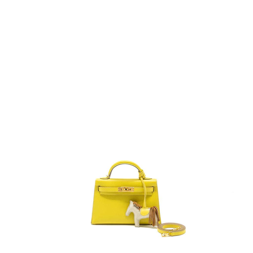 HERMES MINI KELLY II EPSOM 9R LIME GHW