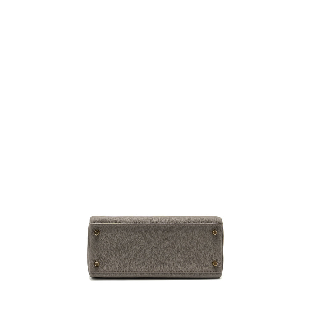 HERMES KELLY 28 TOGO GRIS ETAIN GHW