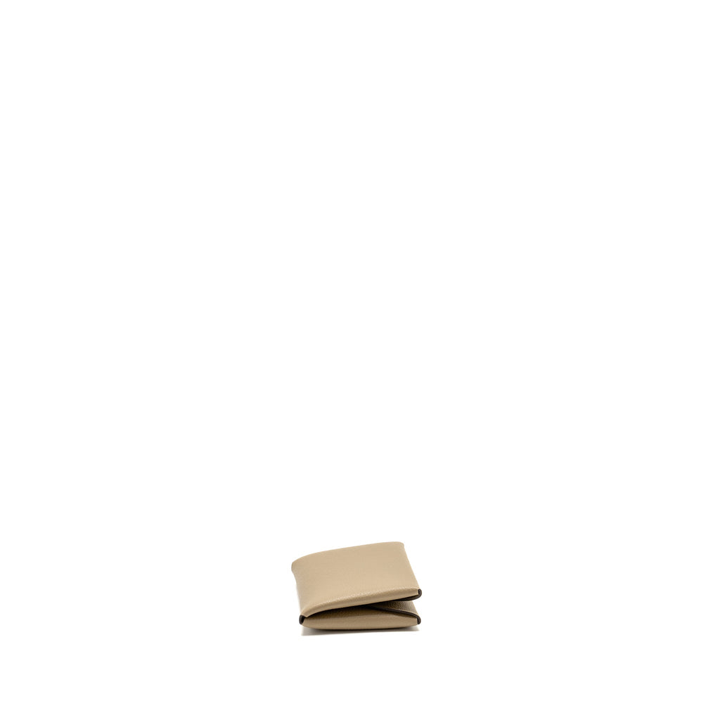 HERMES CALVI DUO CARD HOLDER EVERCOLOR 8Q BEIGE MARFA SHW