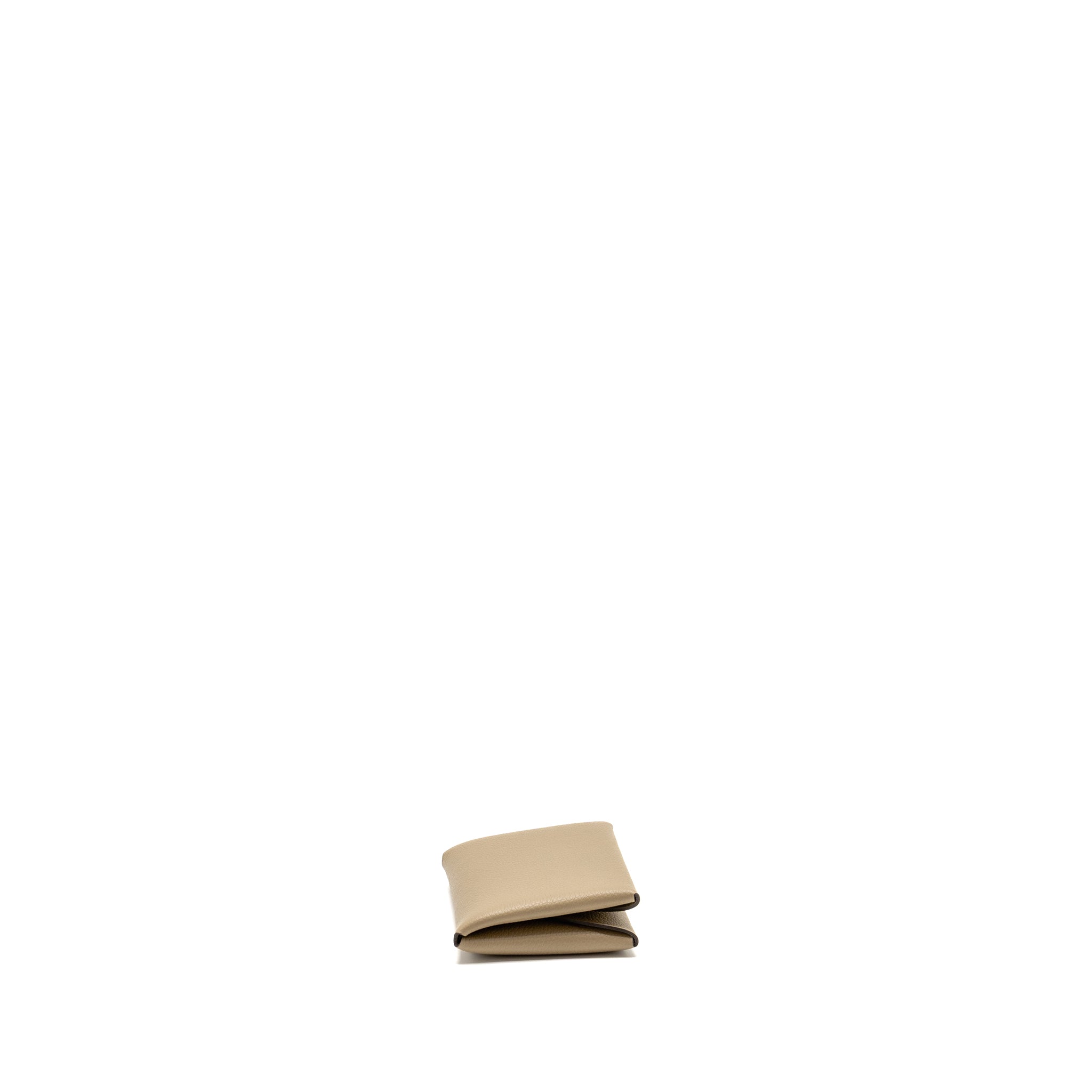 HERMES CALVI DUO CARD HOLDER EVERCOLOR 8Q BEIGE MARFA SHW