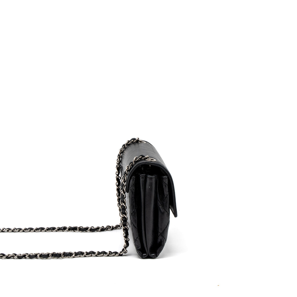 CHANEL GIANT CC LOGO BAG CALFSKIN NAVY SHW