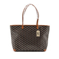 GOYARD ARTOIS MM TOTE GOYARDINE CANVAS BLACK / TAN SHW