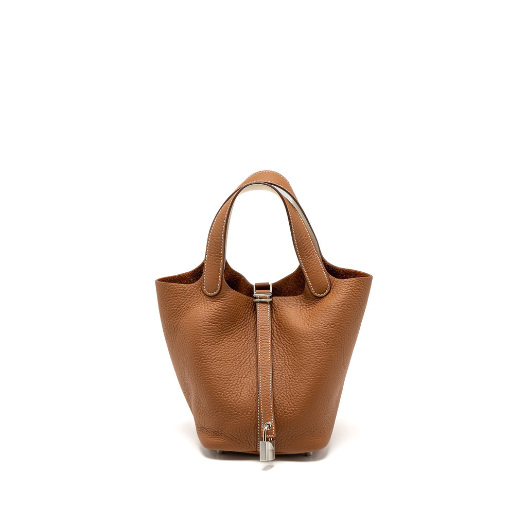 HERMES PICOTIN 18 LOCK BAG CLEMENCE GOLD/NATA SHW