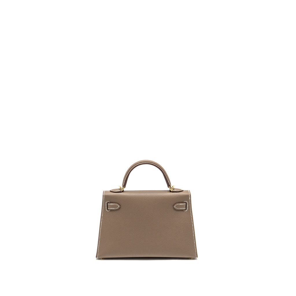 HERMES MINI KELLY II EPSOM ETOUPE GHW