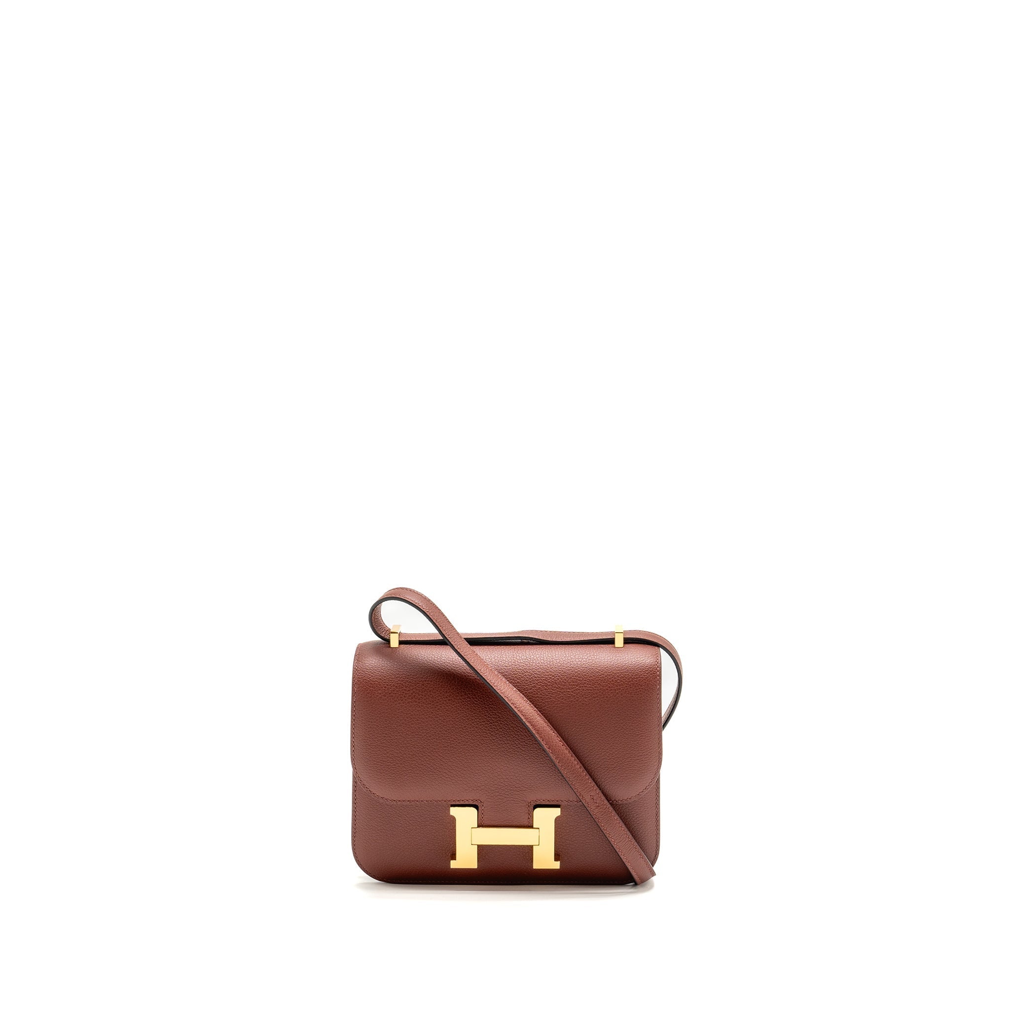 HERMES MINI CONSTANCE EVERCOLOR ROUGE H GHW