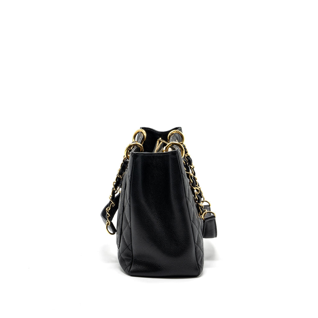 CHANEL GRAND SHOPPING TOTE BAG CAVIAR BLACK GHW