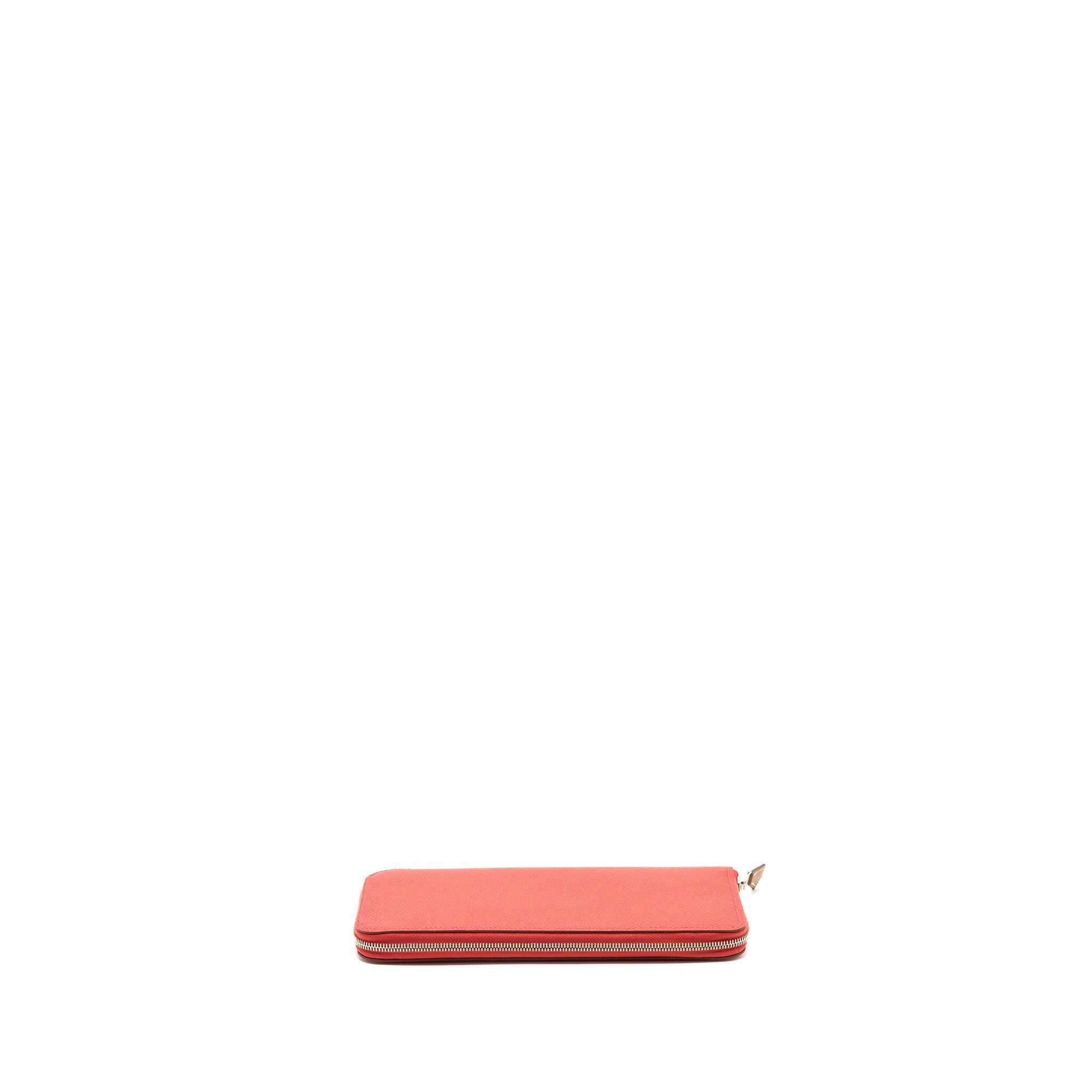 HERMES SILK IN LONG WALLET EPSOM RED SHW