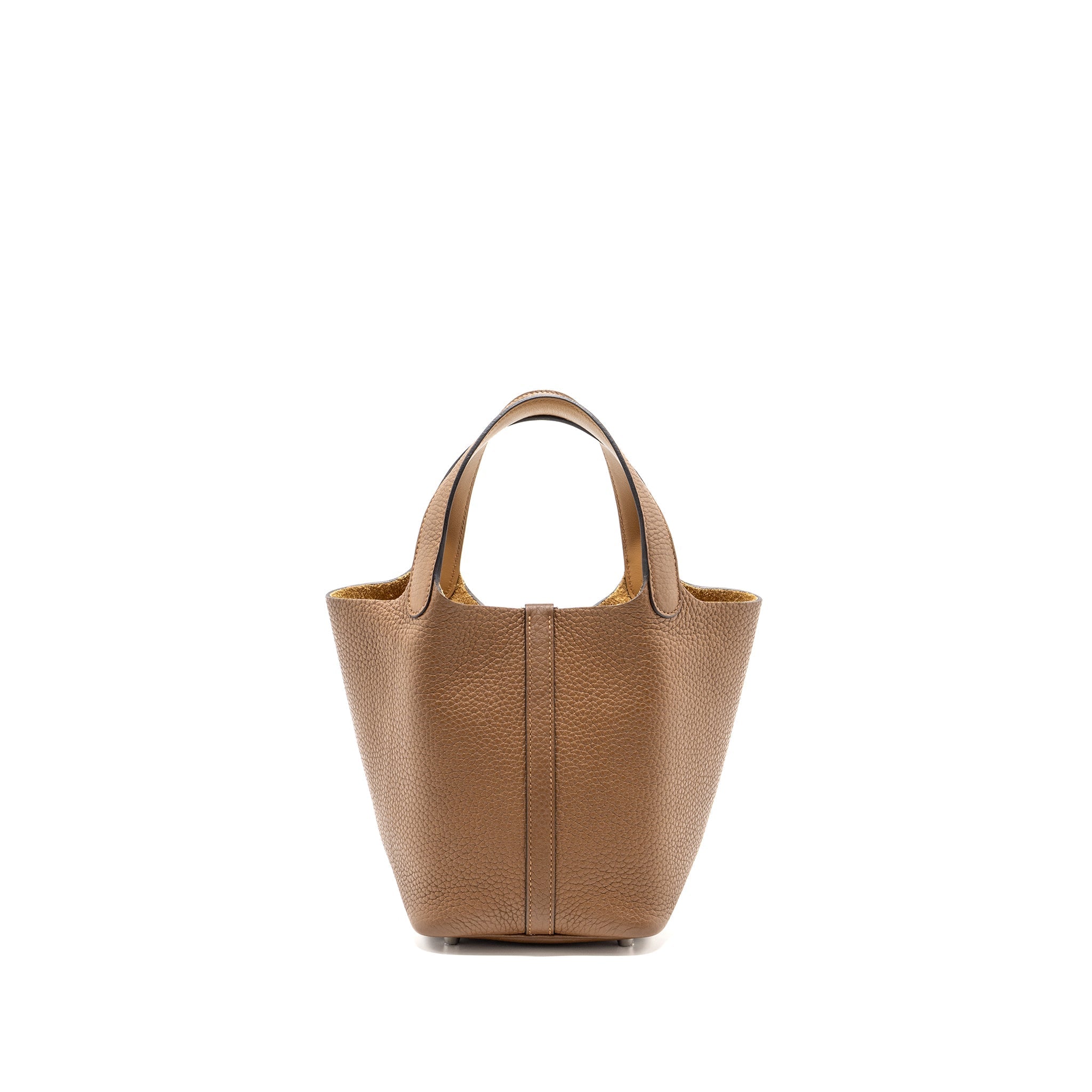 HERMES PICOTIN 18 LOCK BAG CLEMENCE ALEZAN / BISCUIT SHW