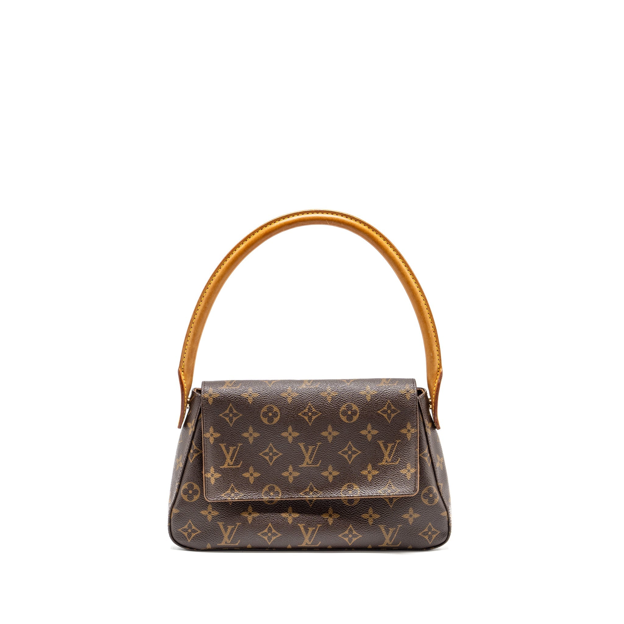 LOUIS VUITTON VINTAGE MINI LOOPING SHOULDER BAG MONOGRAM CANVAS GHW