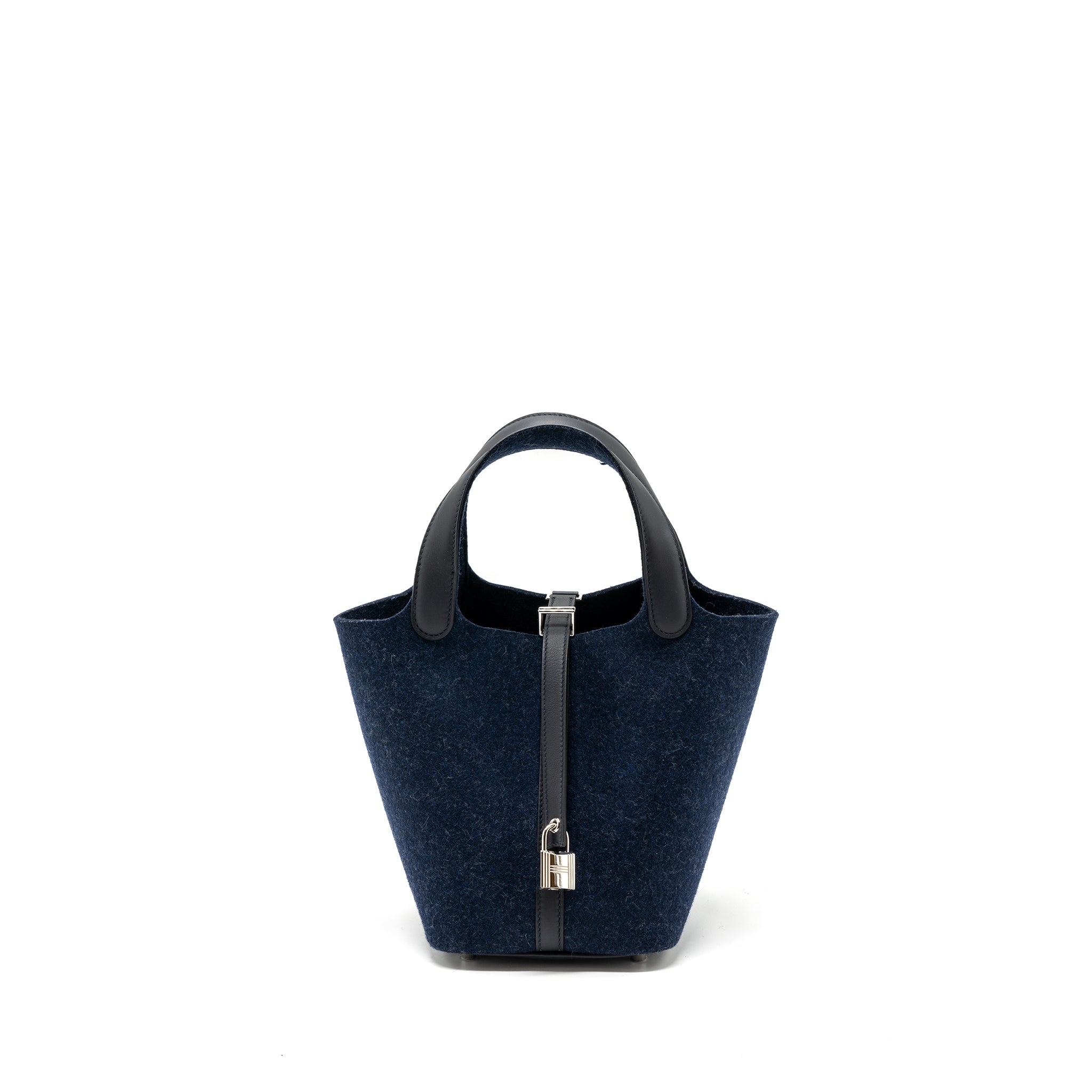 HERMES PICOTIN 18 FELT LOCK BAG BLUE NUIT / CABAN SHW