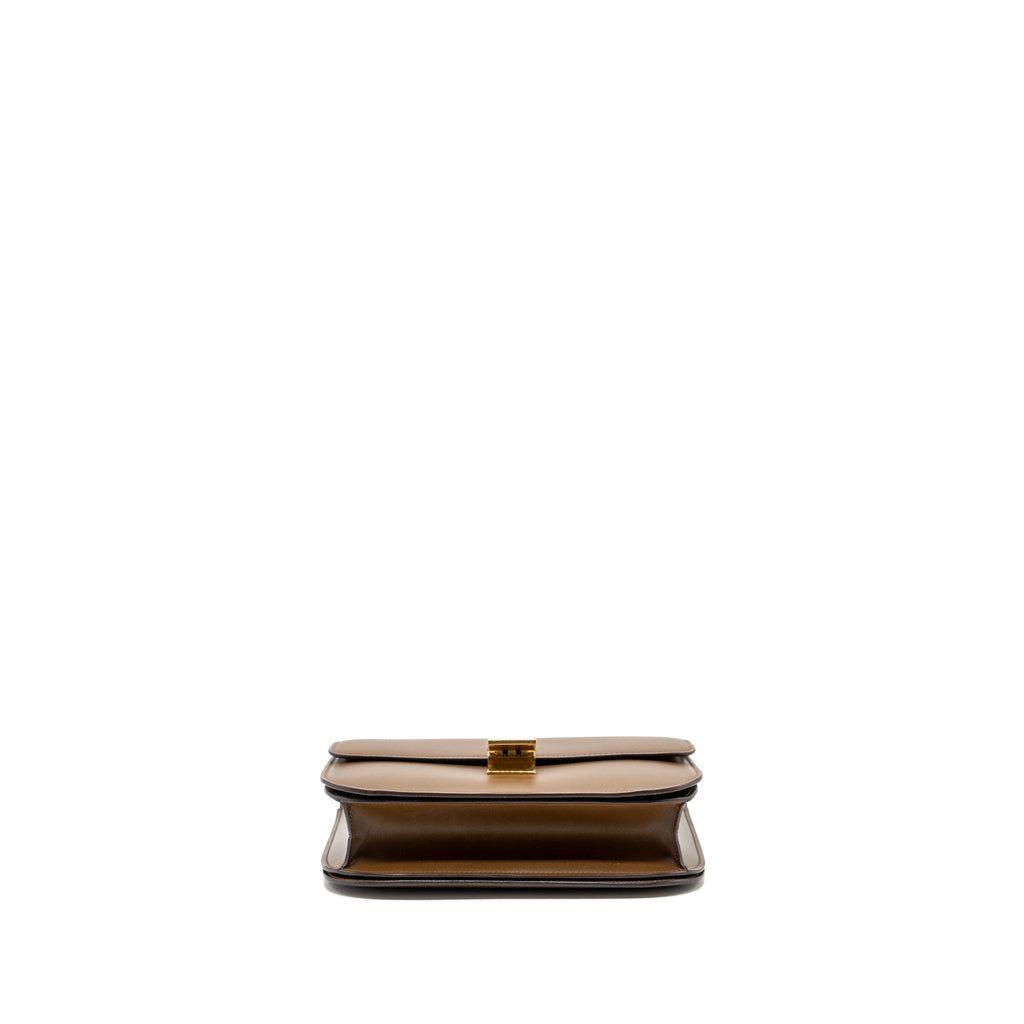 CELINE MEDIUM CLASSIC BOX BAG CALFSKIN CAMEL GHW