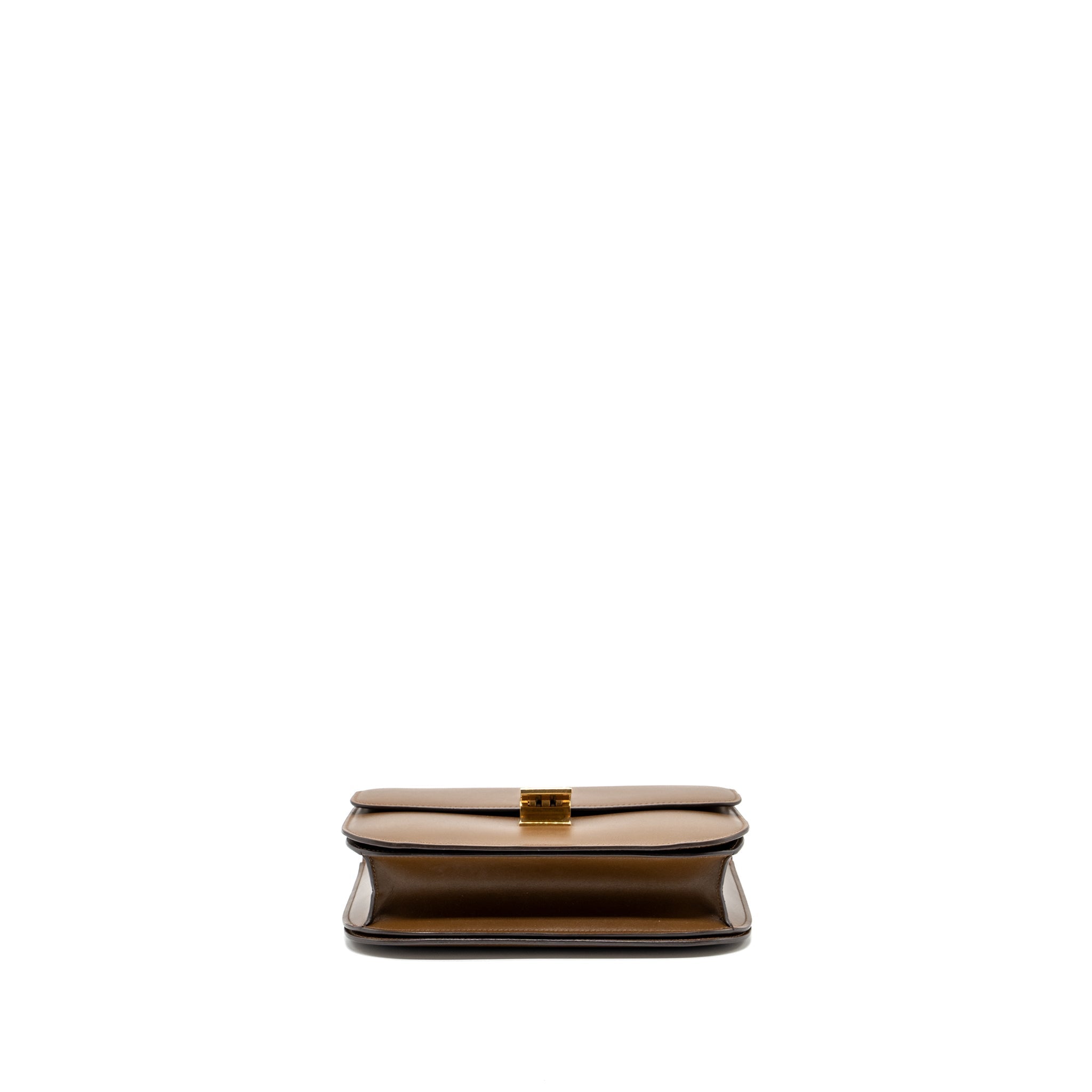 CELINE MEDIUM CLASSIC BOX BAG CALFSKIN CAMEL GHW