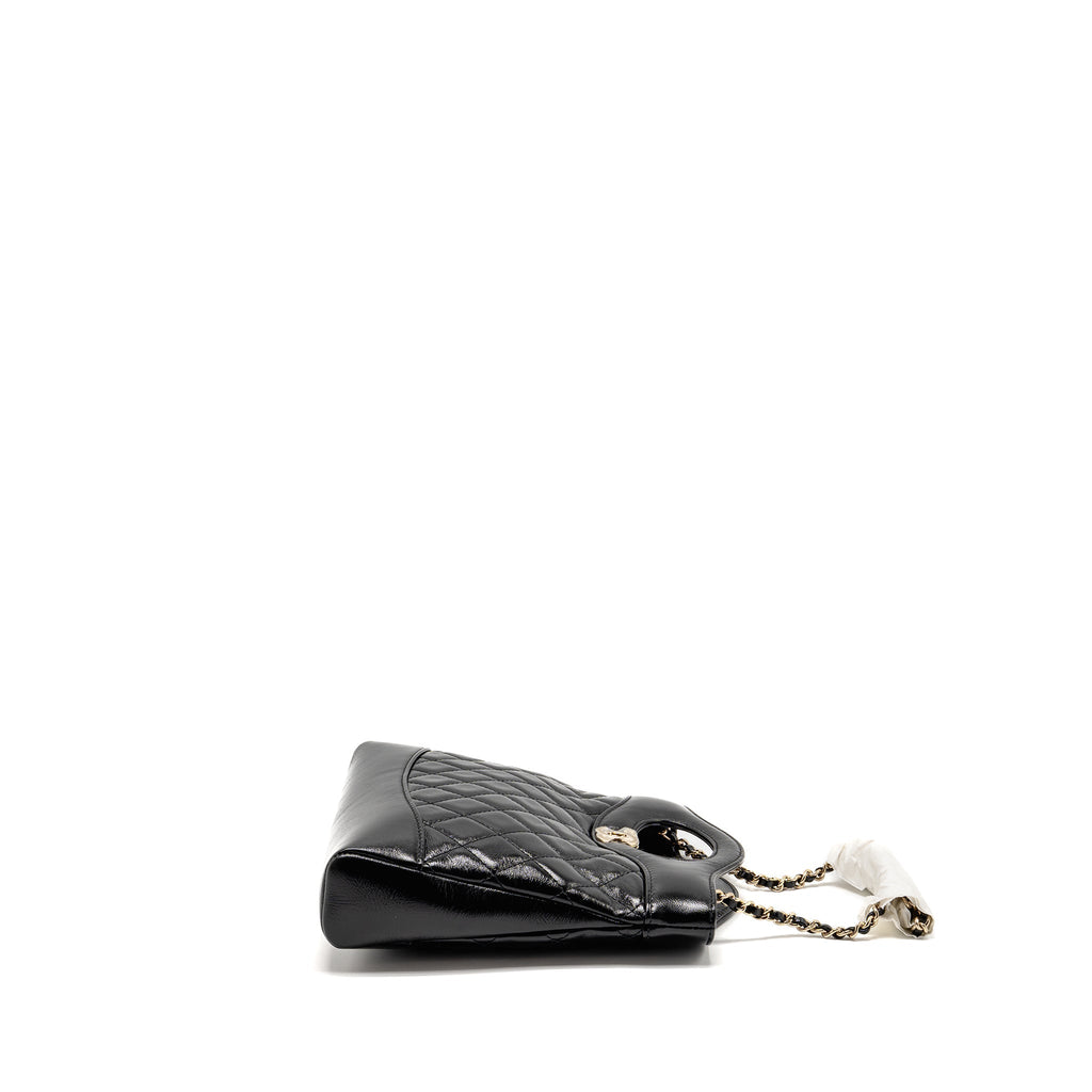 CHANEL 24S MINI 31 BAG SHINY LAMBSKIN BLACK LGHW (MICROCHIP)