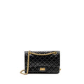 CHANEL SMALL 2.55 225 REISSUE FLAP BAG AGED CALFSKIN BLACK GHW
