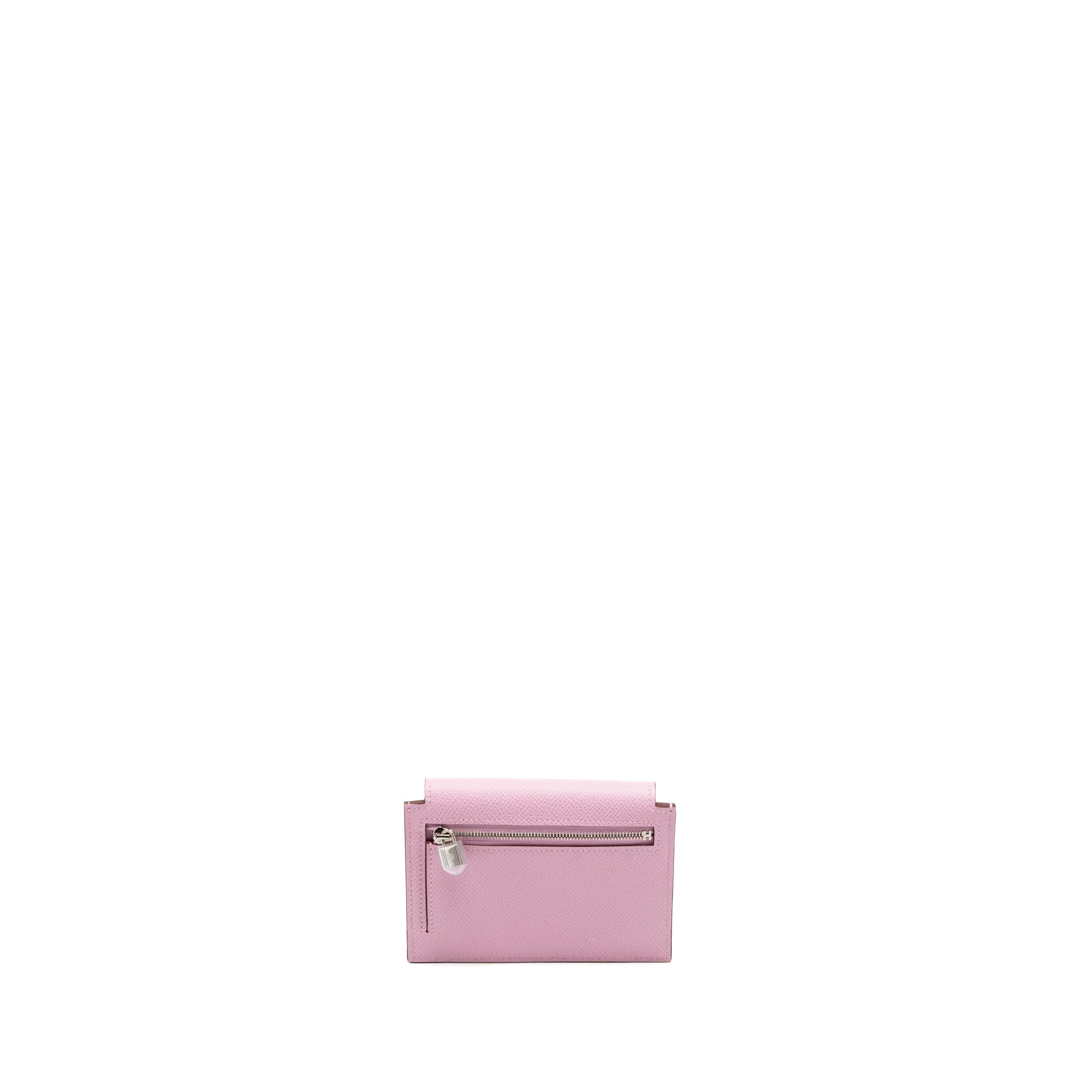 HERMES KELLY POCKET COMPACT EPSOM X9 MAUVE SYLVESTRE SHW