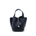 HERMES PICOTIN 22 LOCK BAG CLEMENCE/ SWIFT BLUE NUIT / BLUE FRANCE SHW