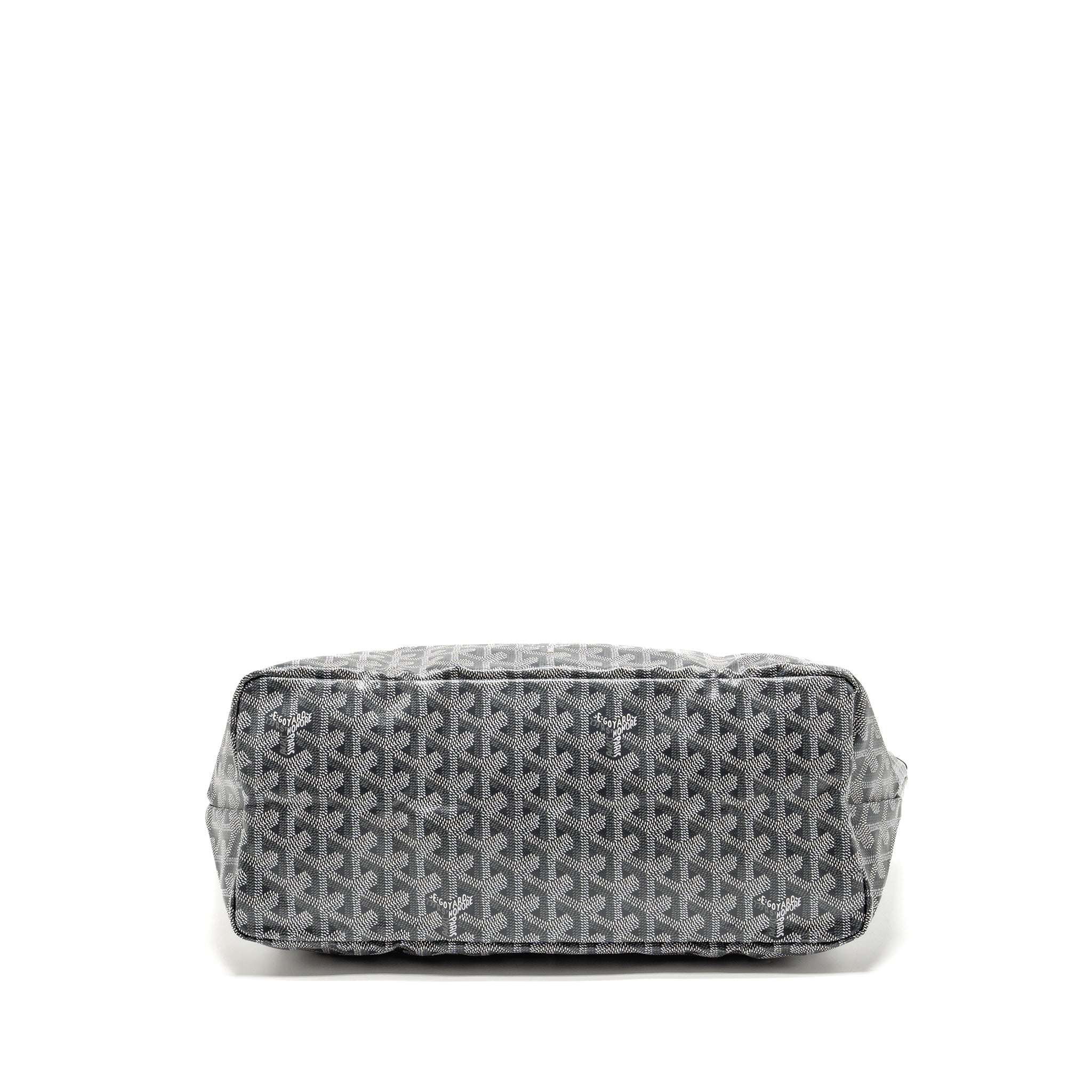 GOYARD SAINT LOUIS PM TOTE GOYARDINE CANVAS / CALFSKIN GREY